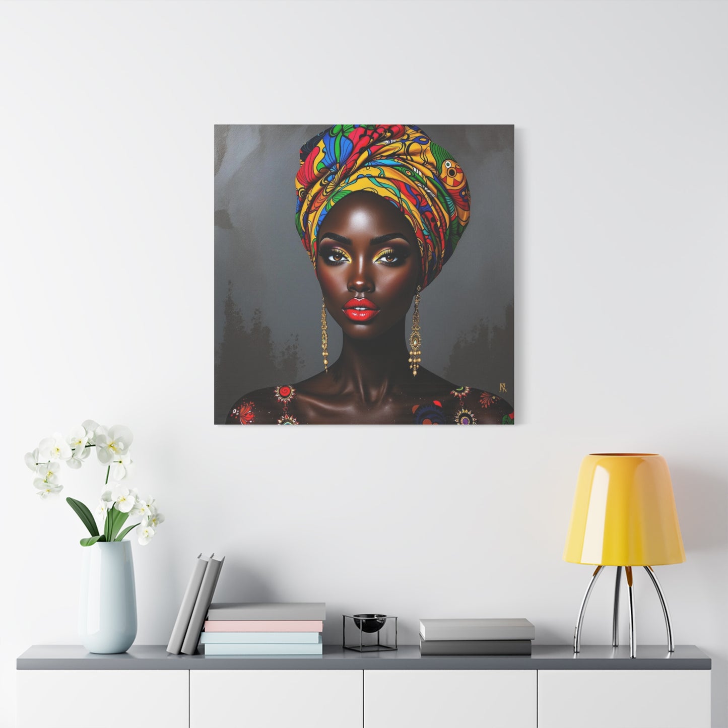 Beautiful Woman African Abstract Art