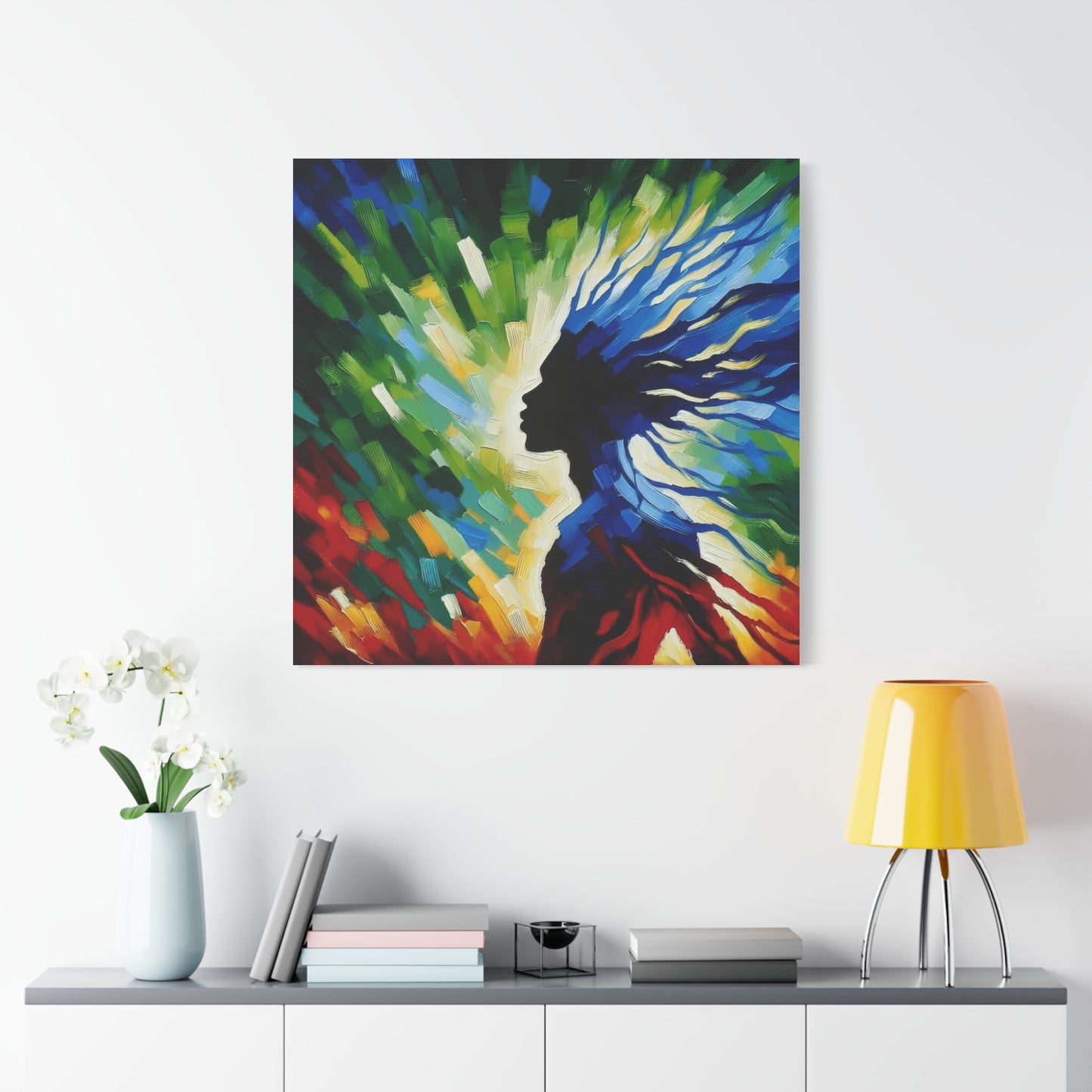 Abstract Man Black Canvas Art
