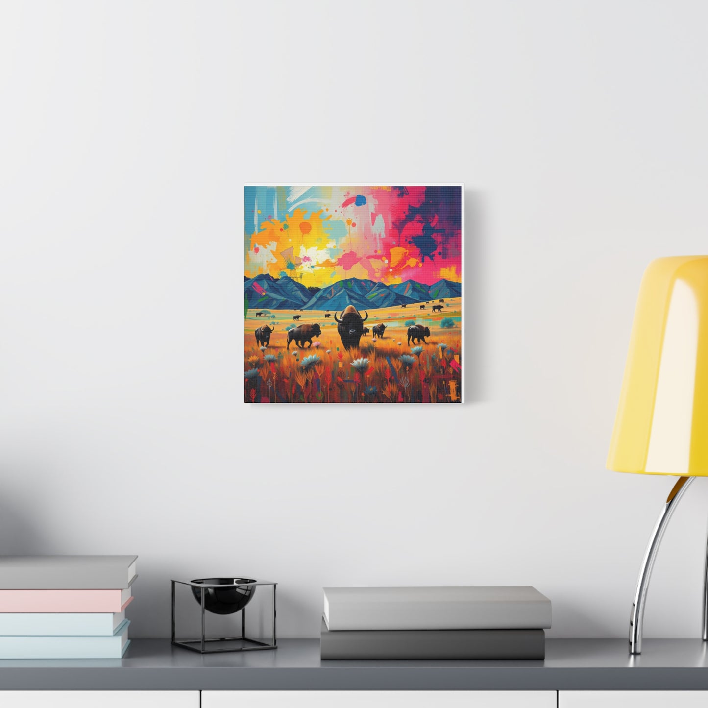 Canvas Print -Abstract Buffalo Wall Art