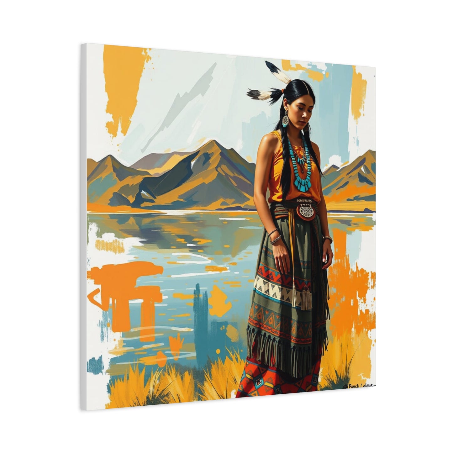 Canvas Print -Native American Woman Wall Art