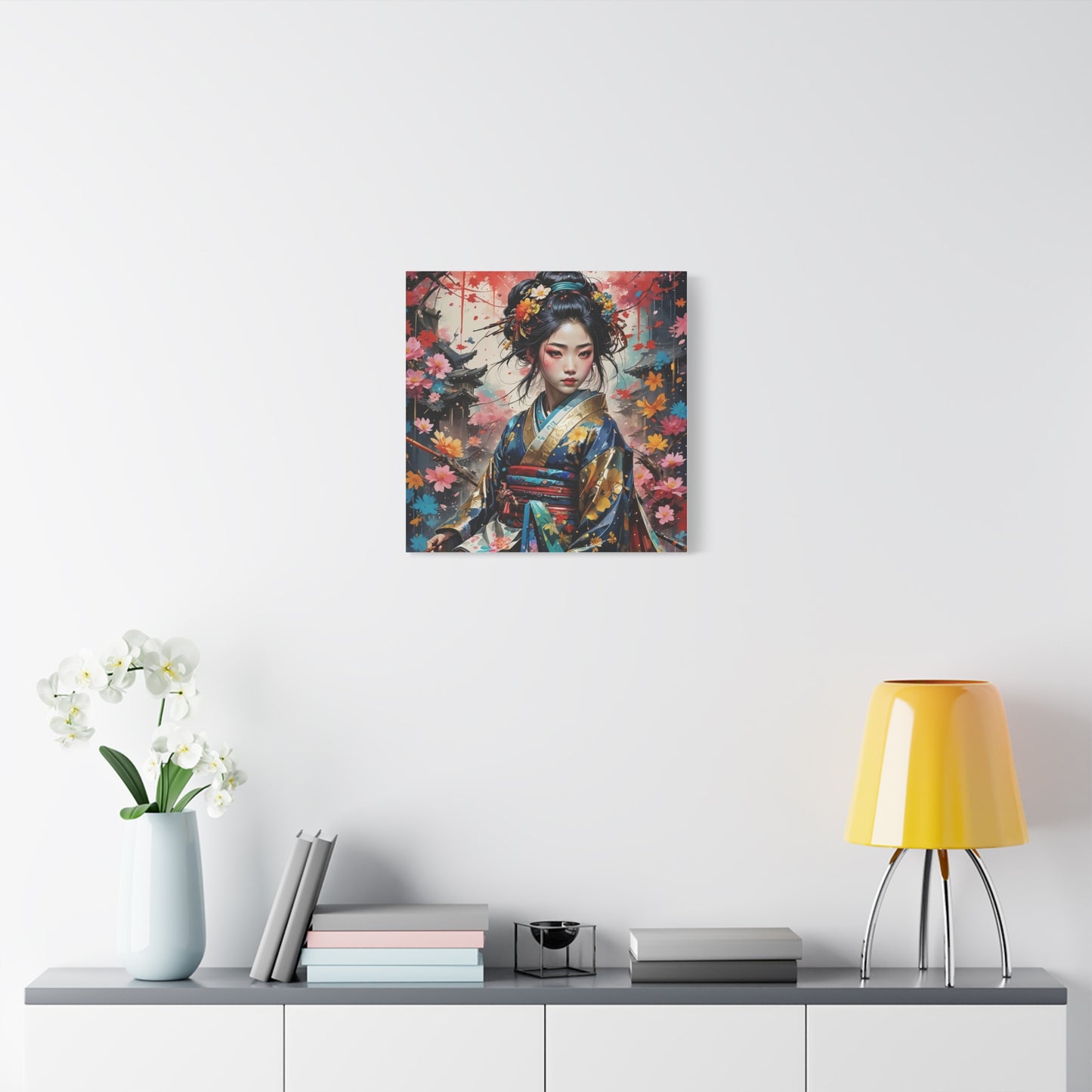 Beautiful Geisha Asian Abstract Art