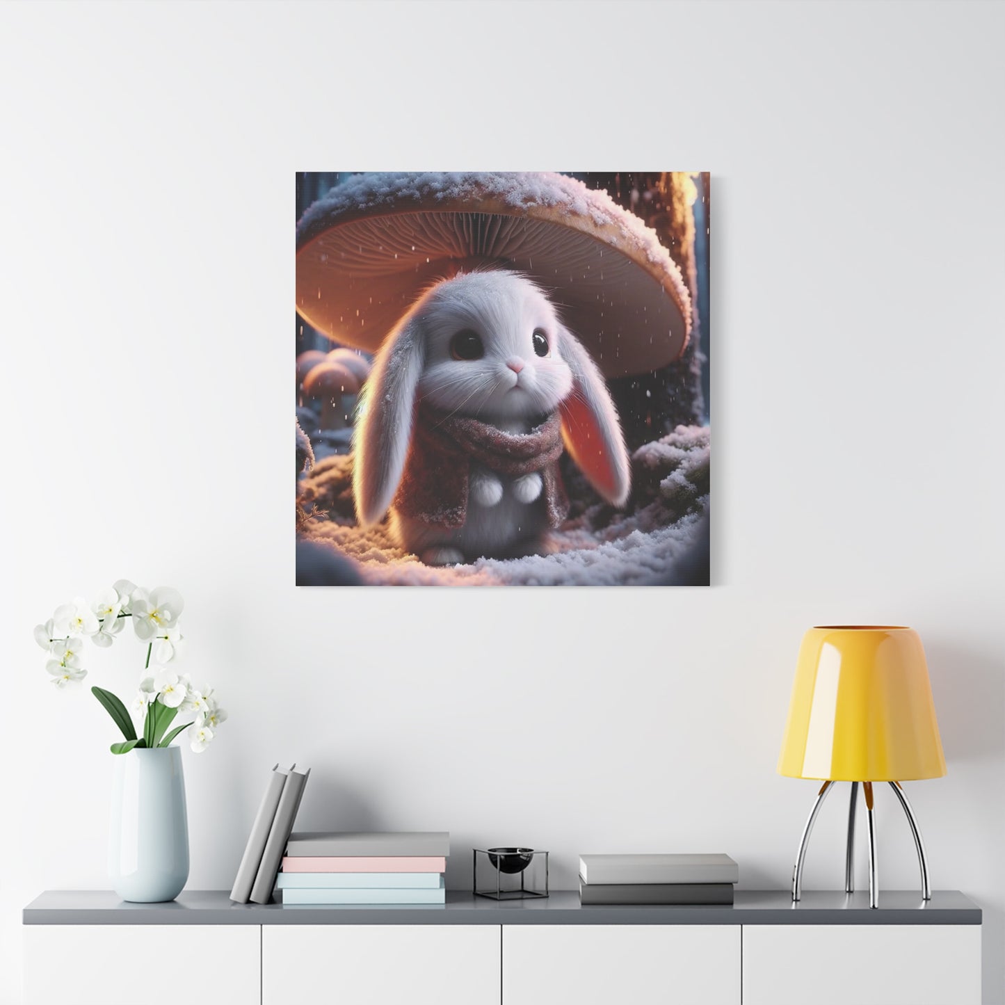 Baby Bunny in the Snow Art