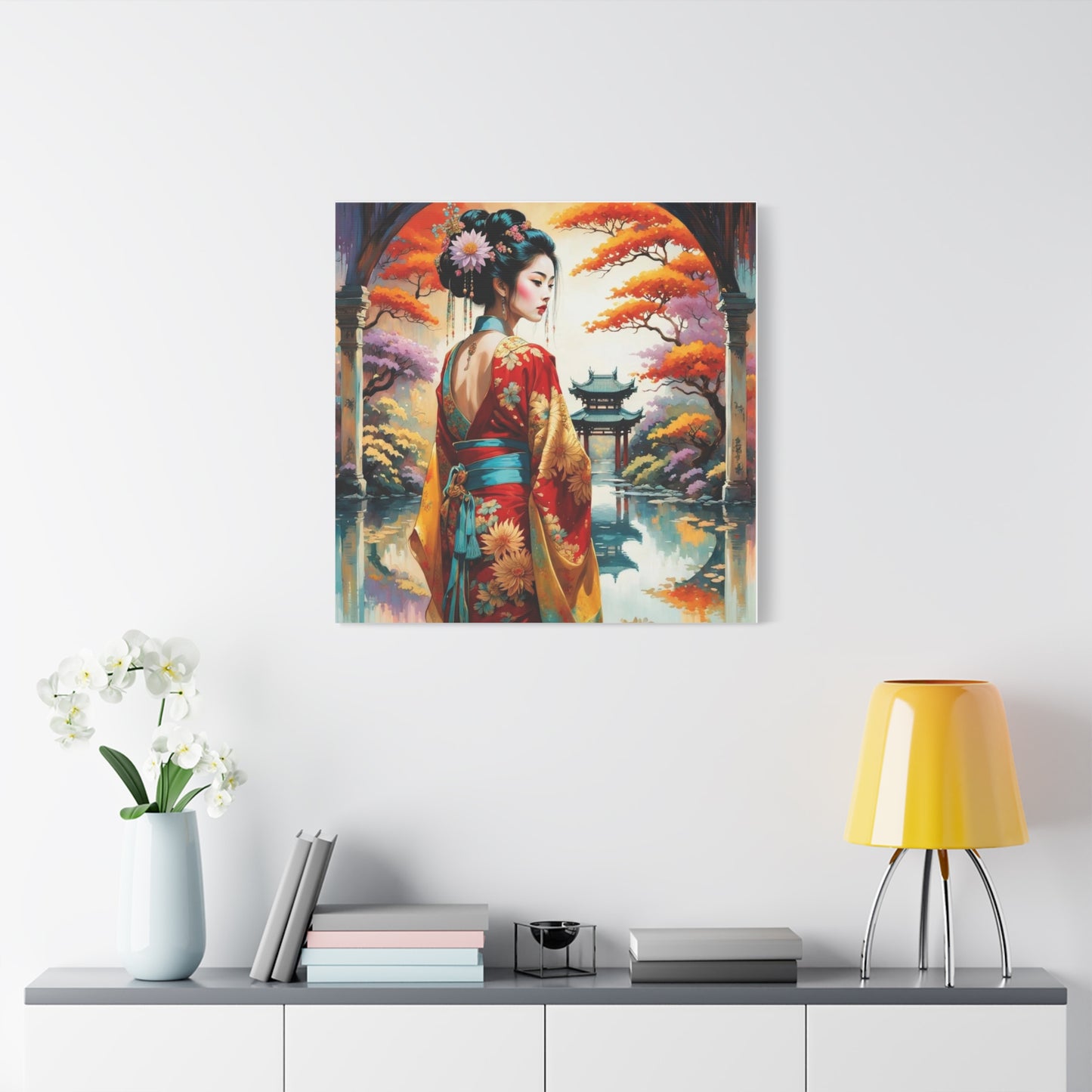 Geisha Asian Abstract Art