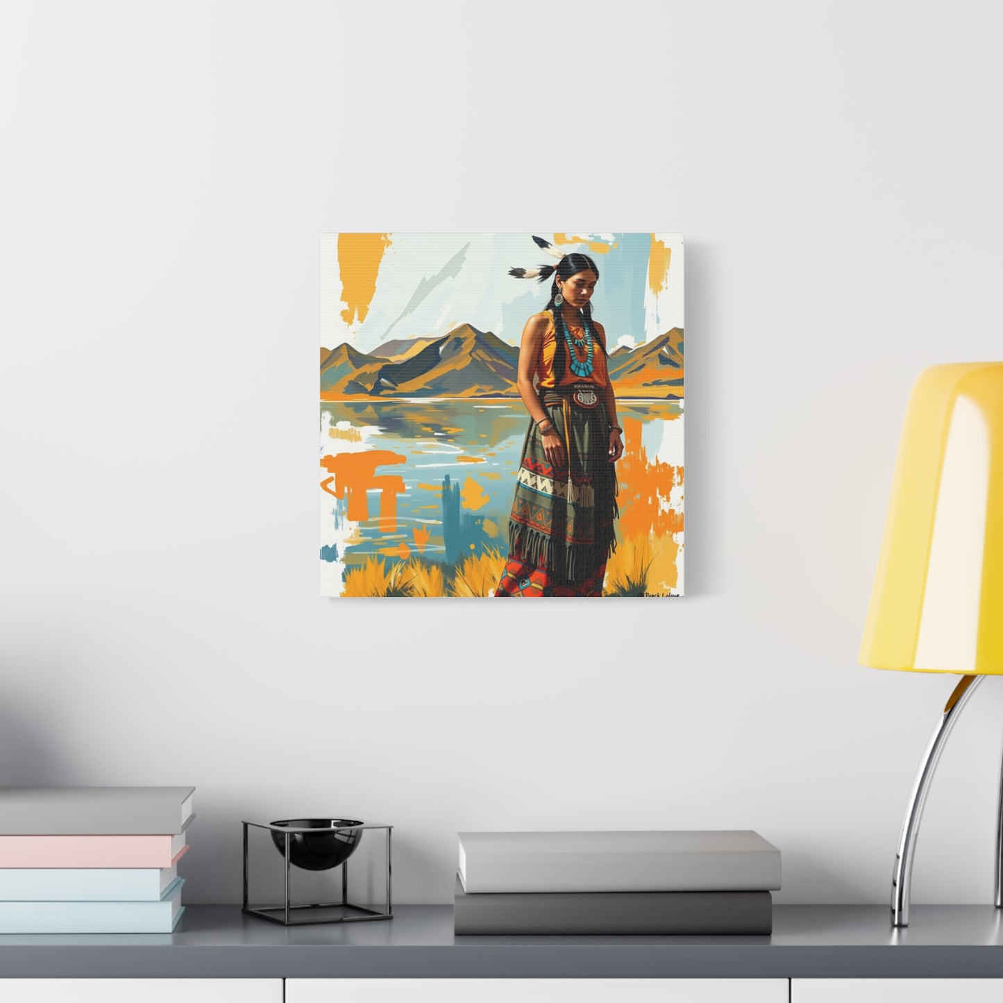 Canvas Print -Native American Woman Wall Art