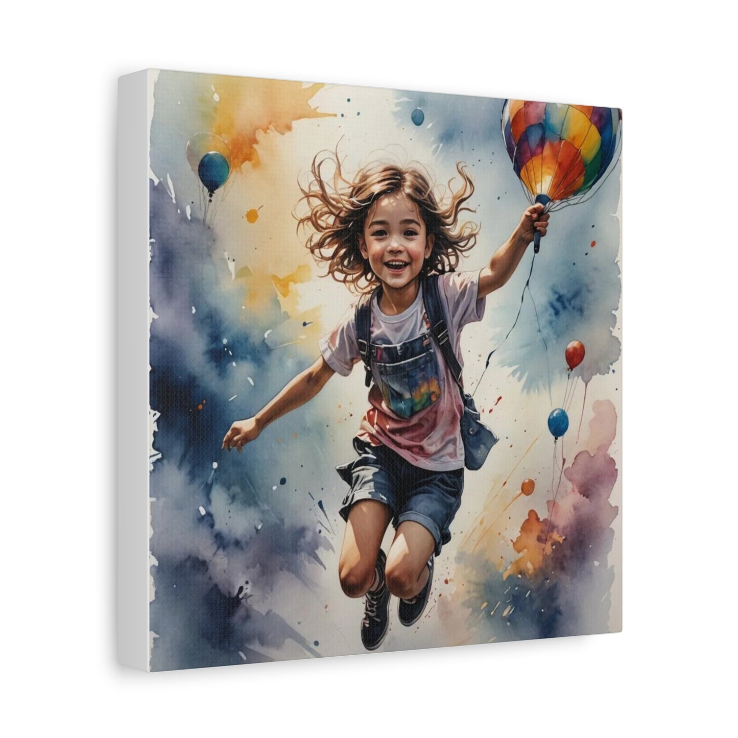 Little Boy with a Balloon Canvas Art - Children's Room Art