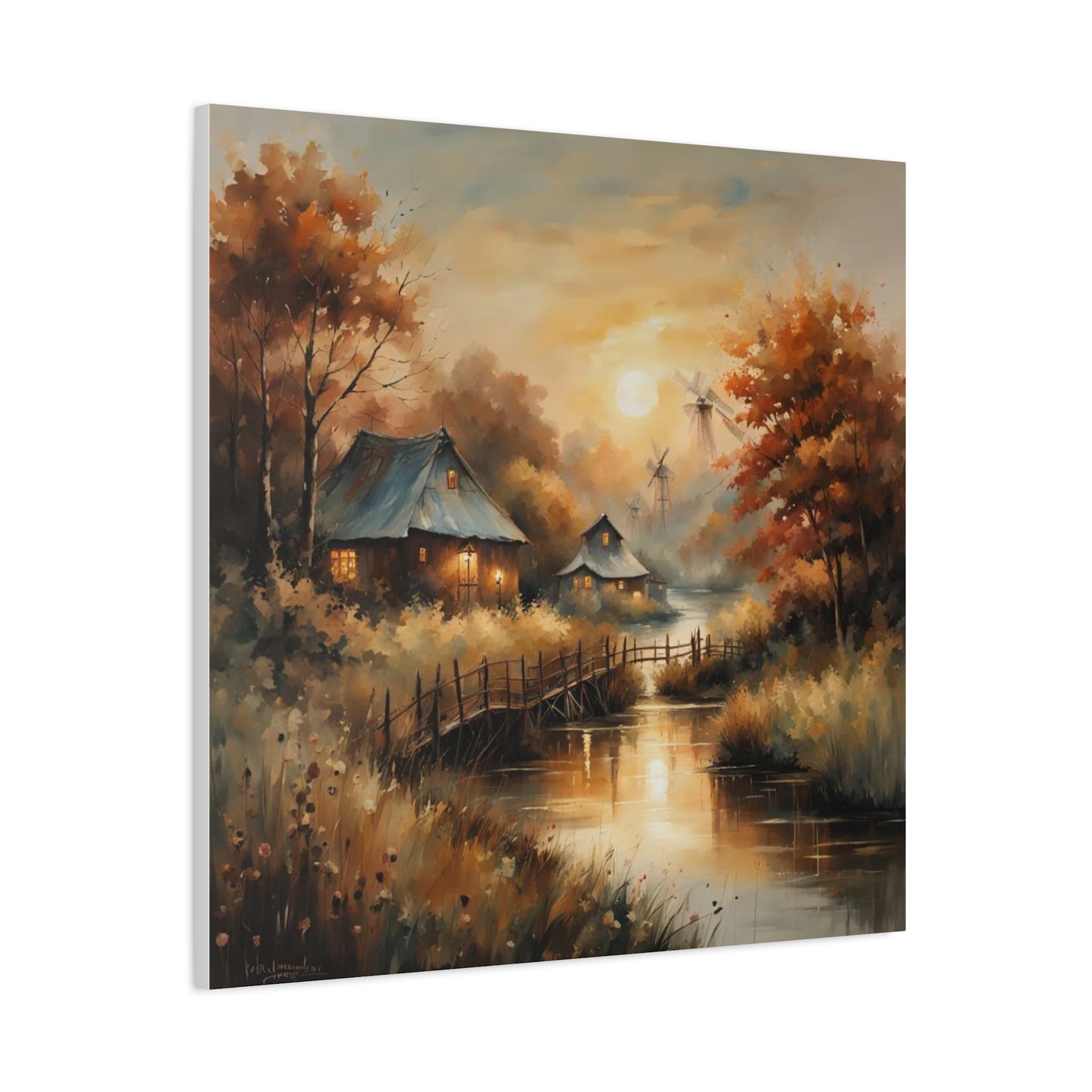 Canvas Print - Golden Hours at the Village Wall Art