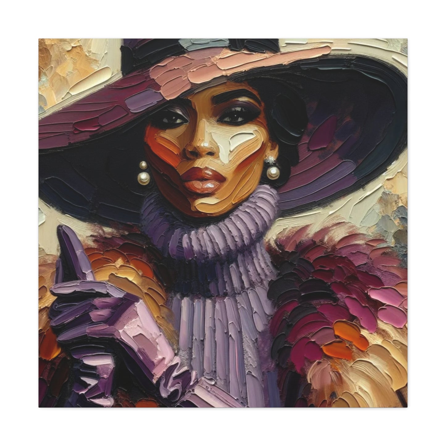 Beautiful Black Woman Canvas Art