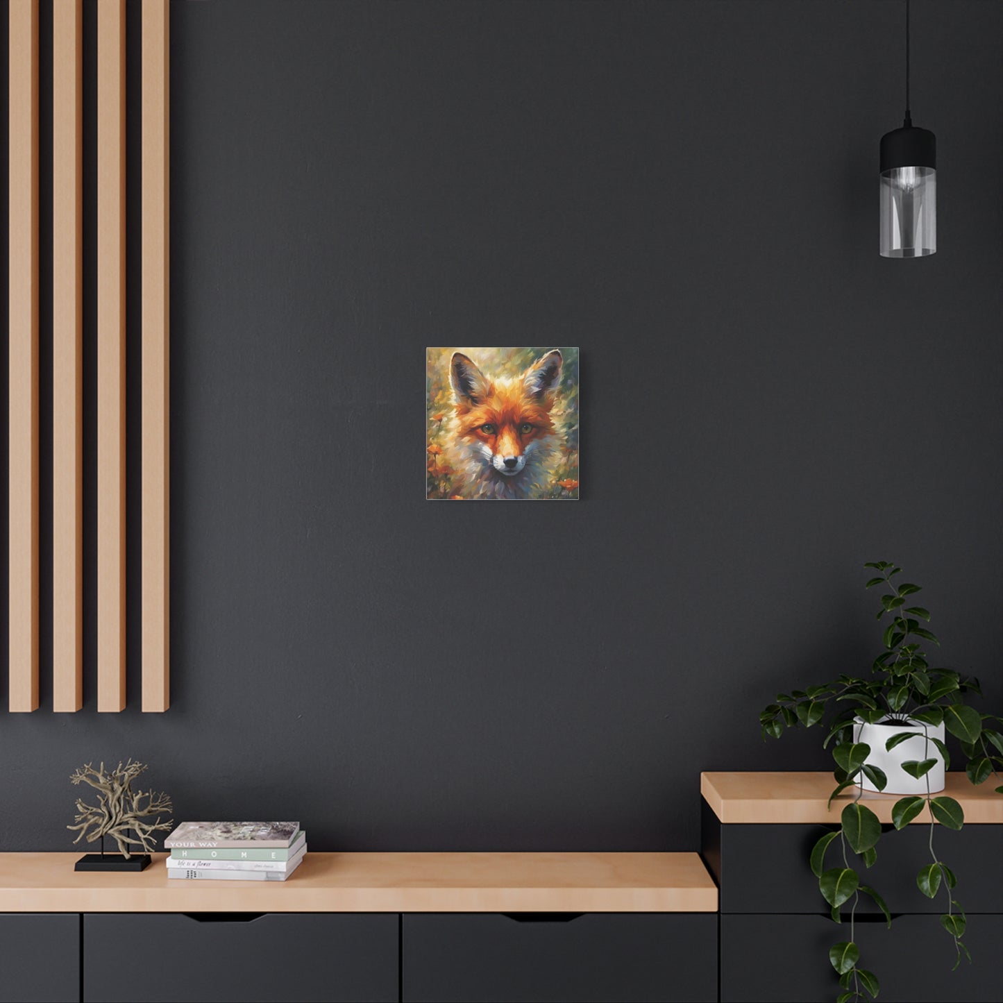 Fox in the Flowers Abstract Art
