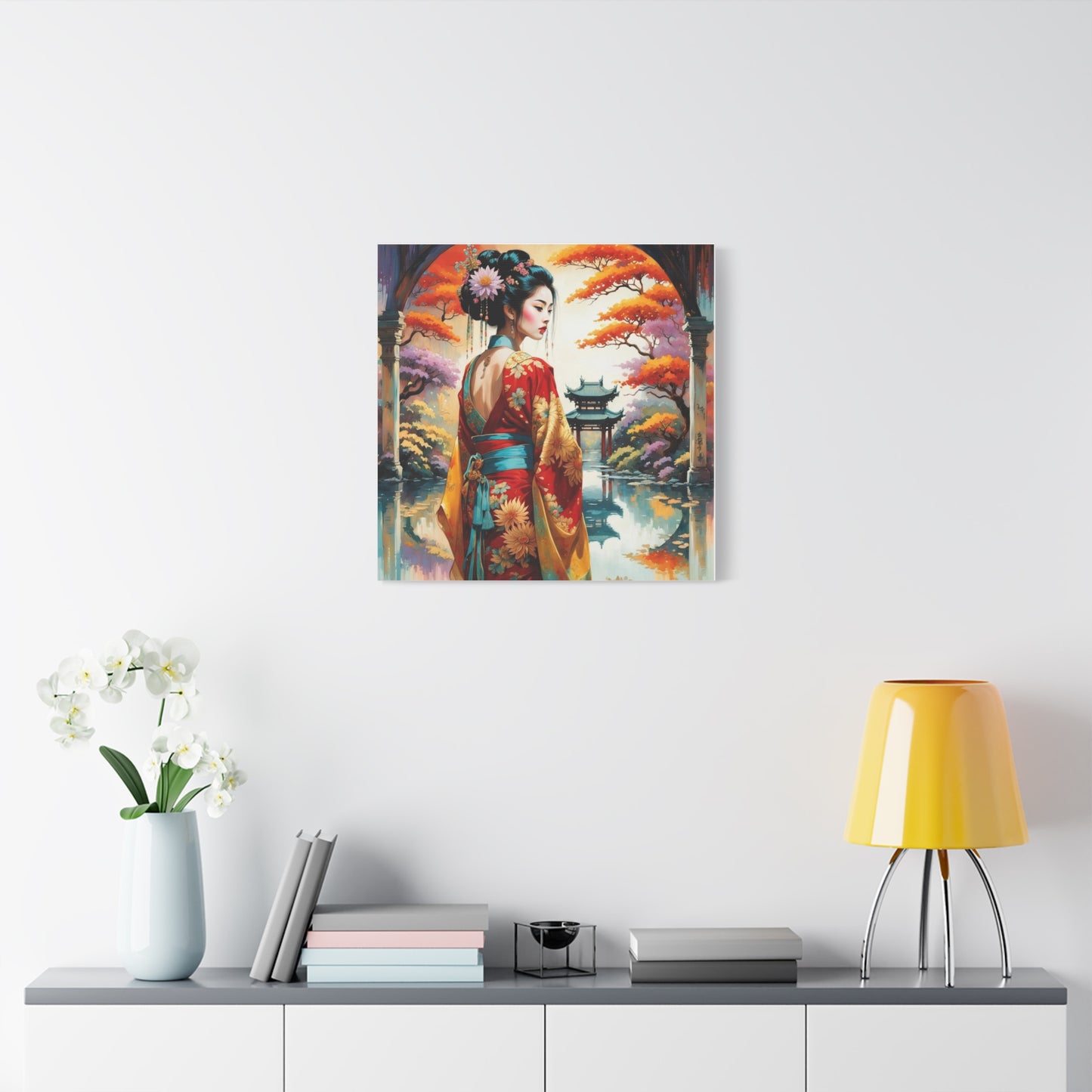 Geisha Asian Abstract Art