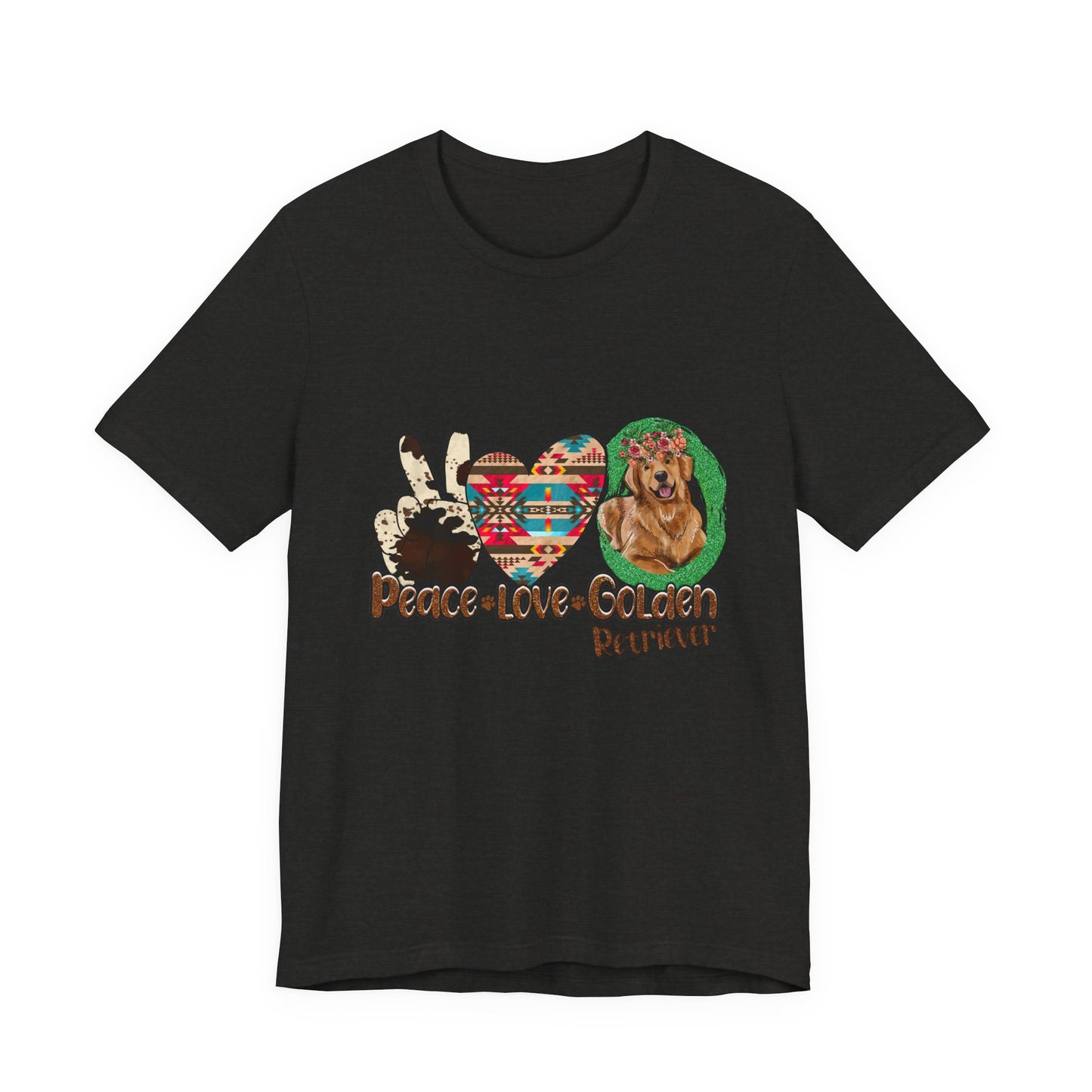 Peace, Love Golden Retriever T-Shirt