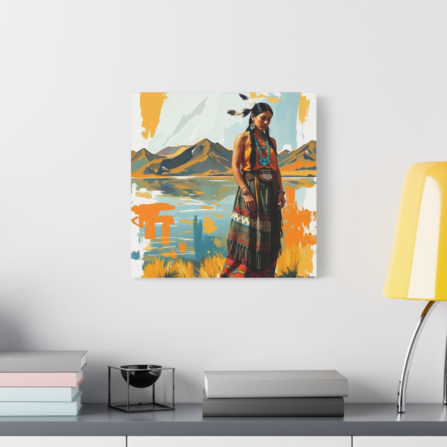 Canvas Print -Native American Woman Wall Art