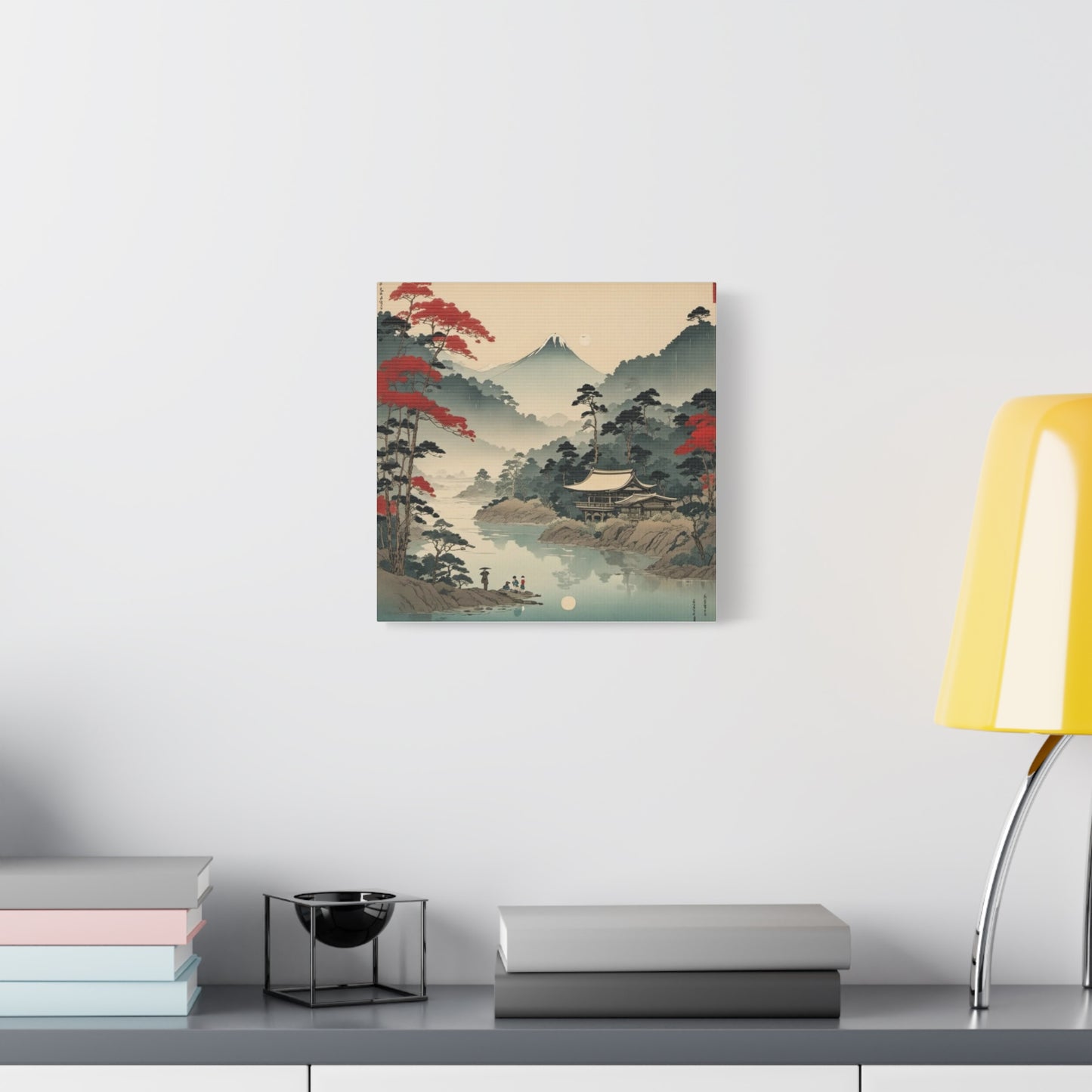 Home by the Lake Asian Abstract Art