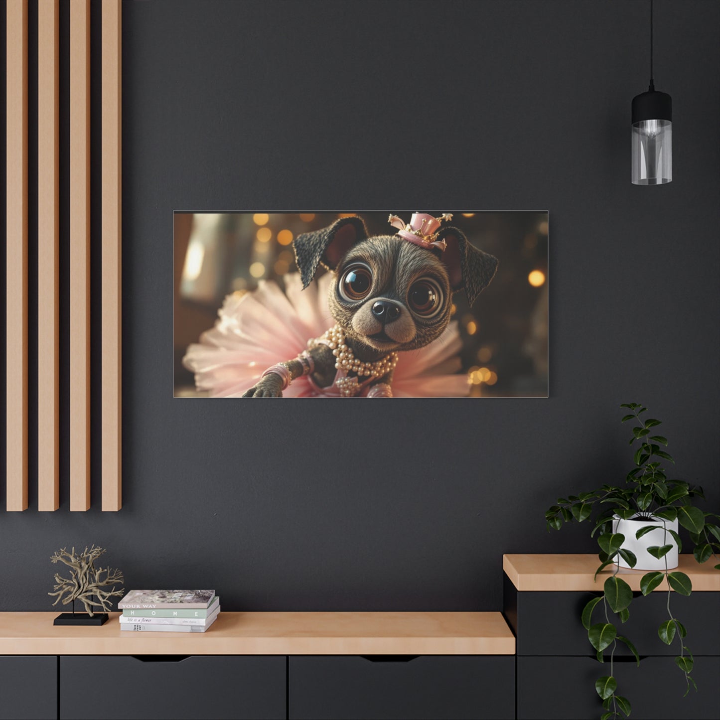 Cute Dog in Pink Tutu Art