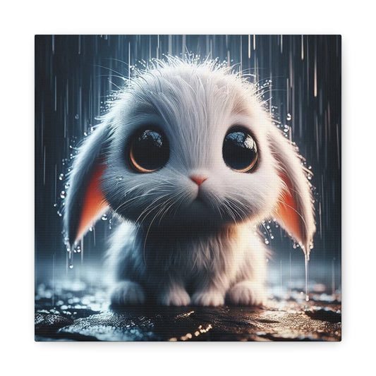 Baby Bunny in the Rain Art