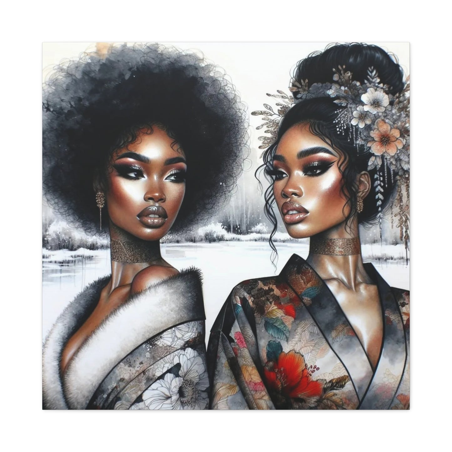 Beautiful Black Woman Canvas Art