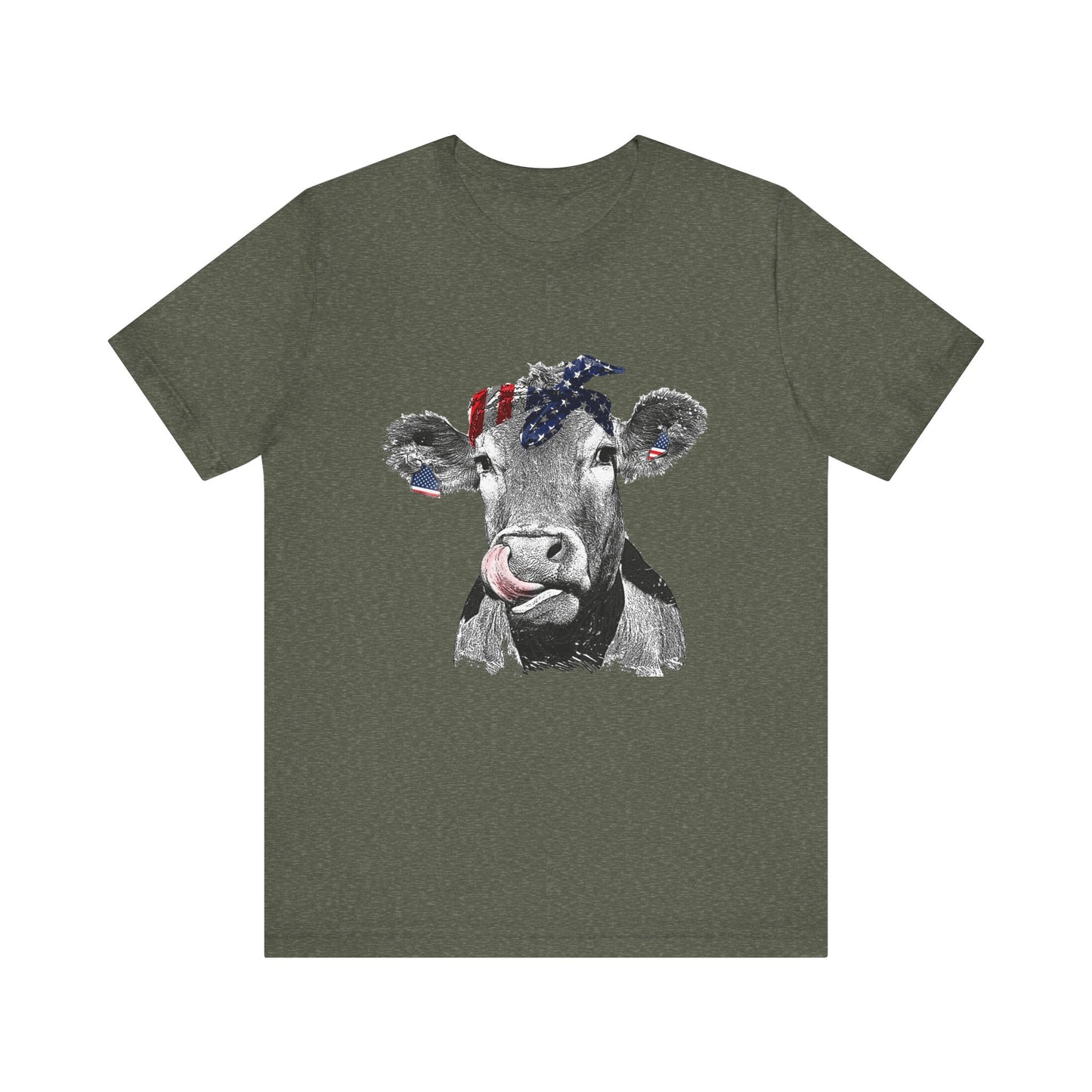 Cow with Flag Bandanna T-Shirt