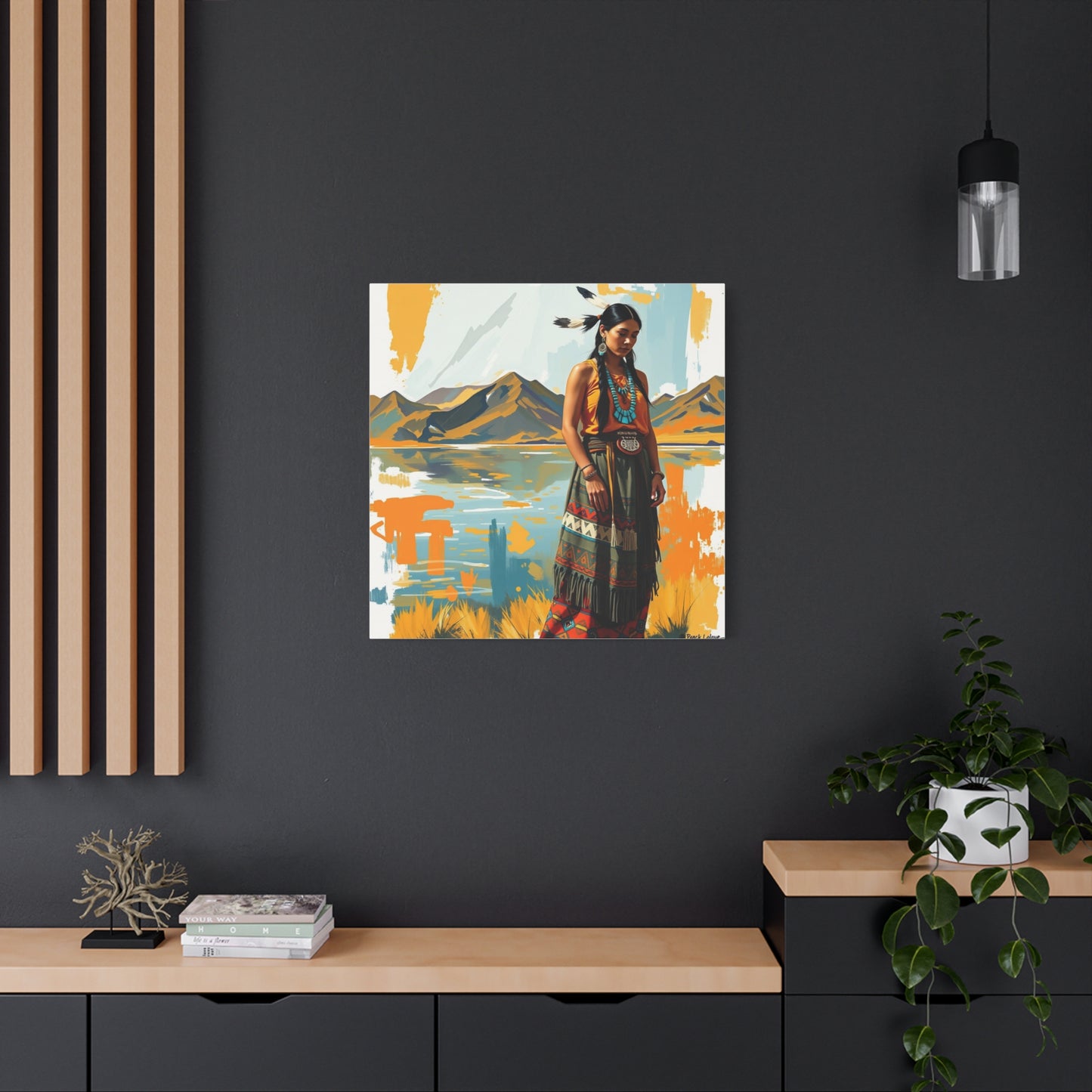 Canvas Print -Native American Woman Wall Art