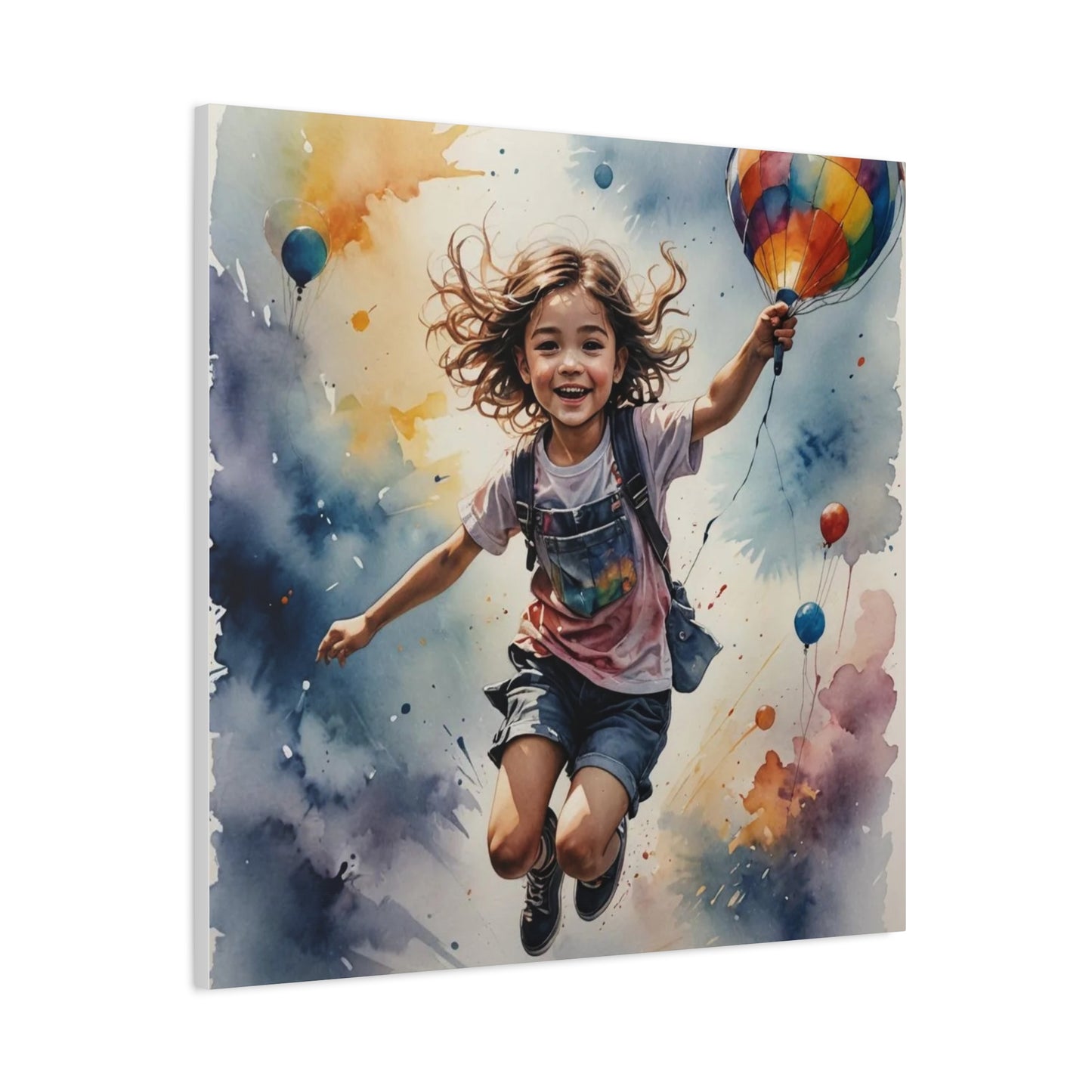 Little Boy with a Balloon Canvas Art - Children's Room Art