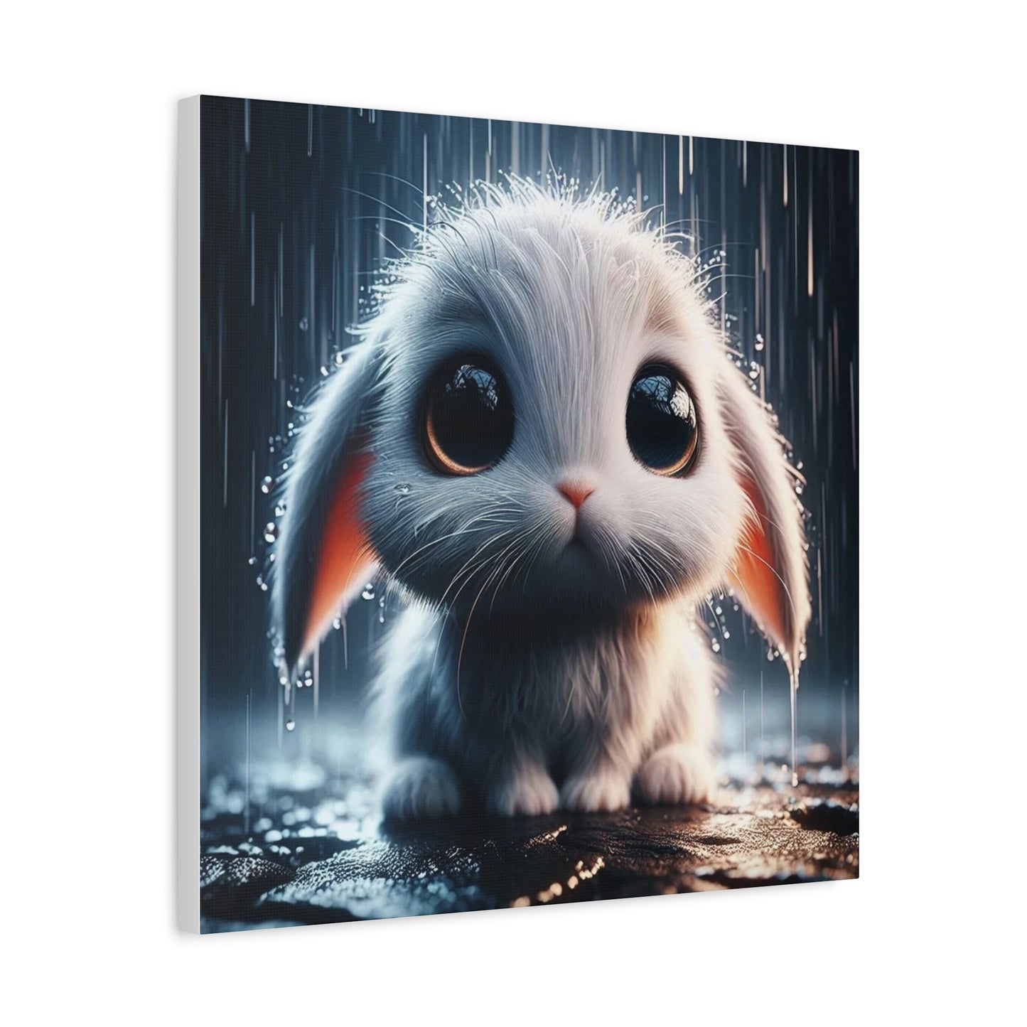 Baby Bunny in the Rain Art