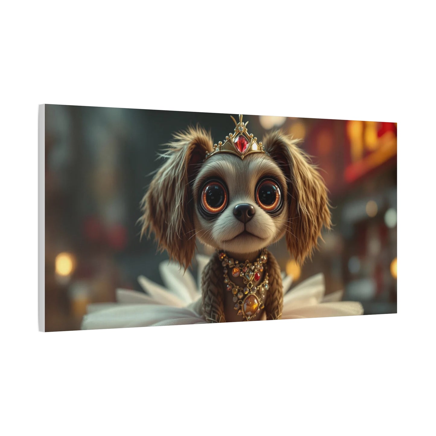 Cute Dog in White Tutu Art