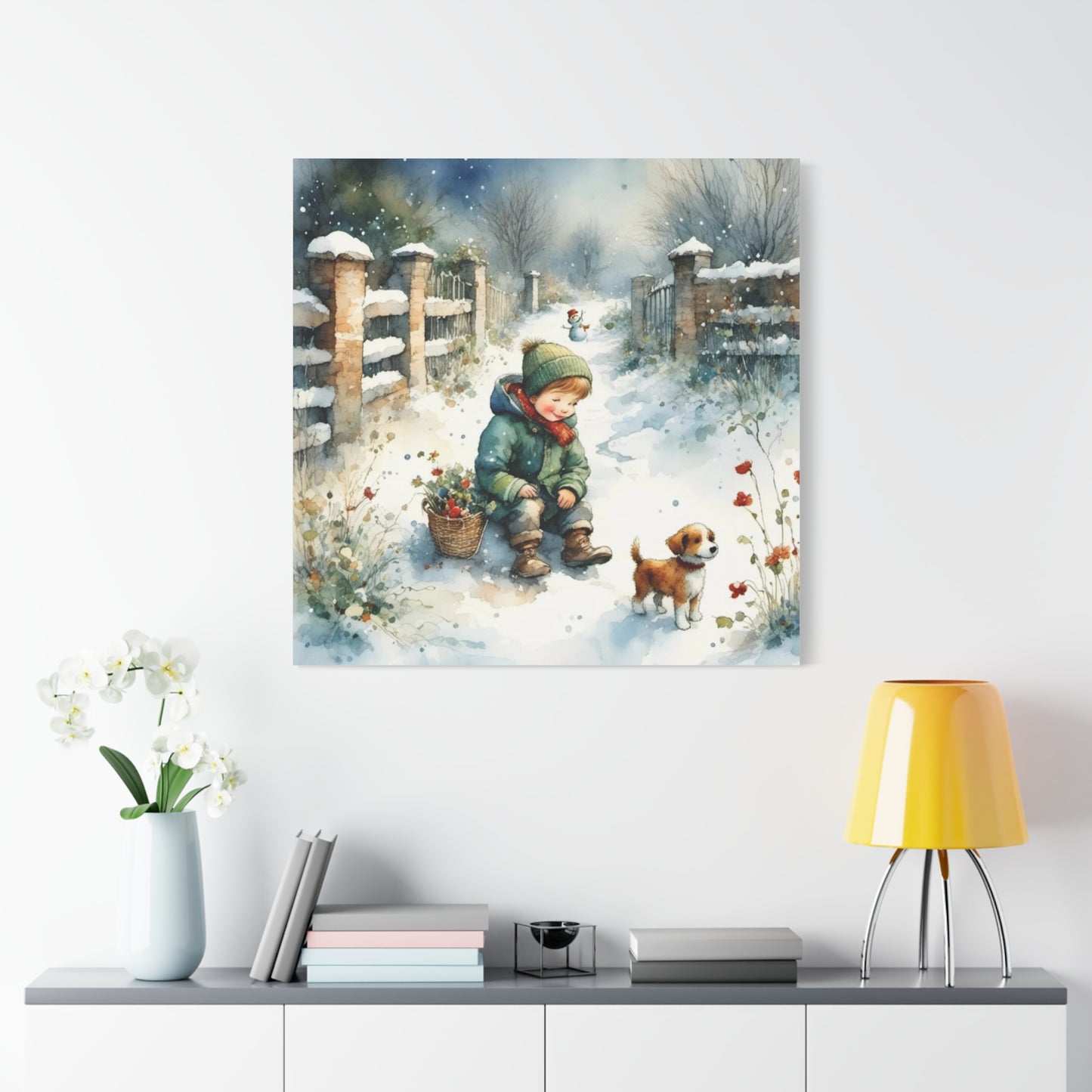 A Boy and His Puppy Art