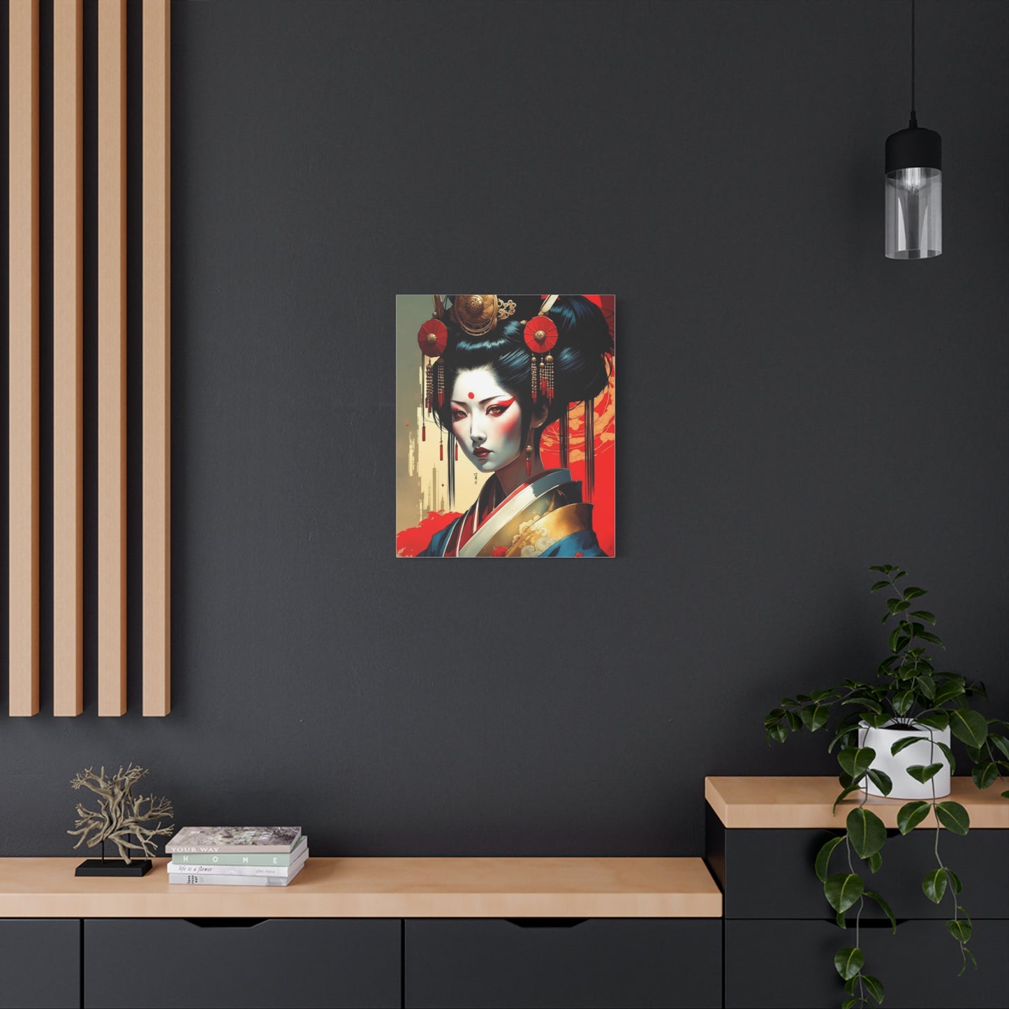 Geisha Asian Abstract Art
