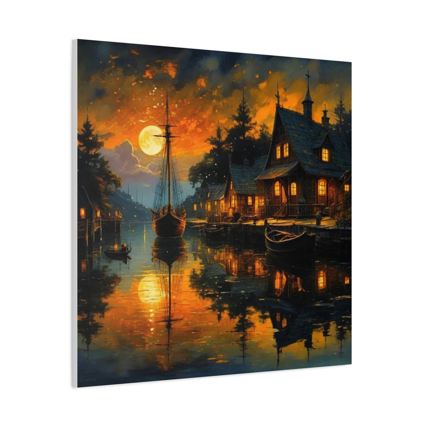 Wall Art - Harbor Glow Matte Canvas