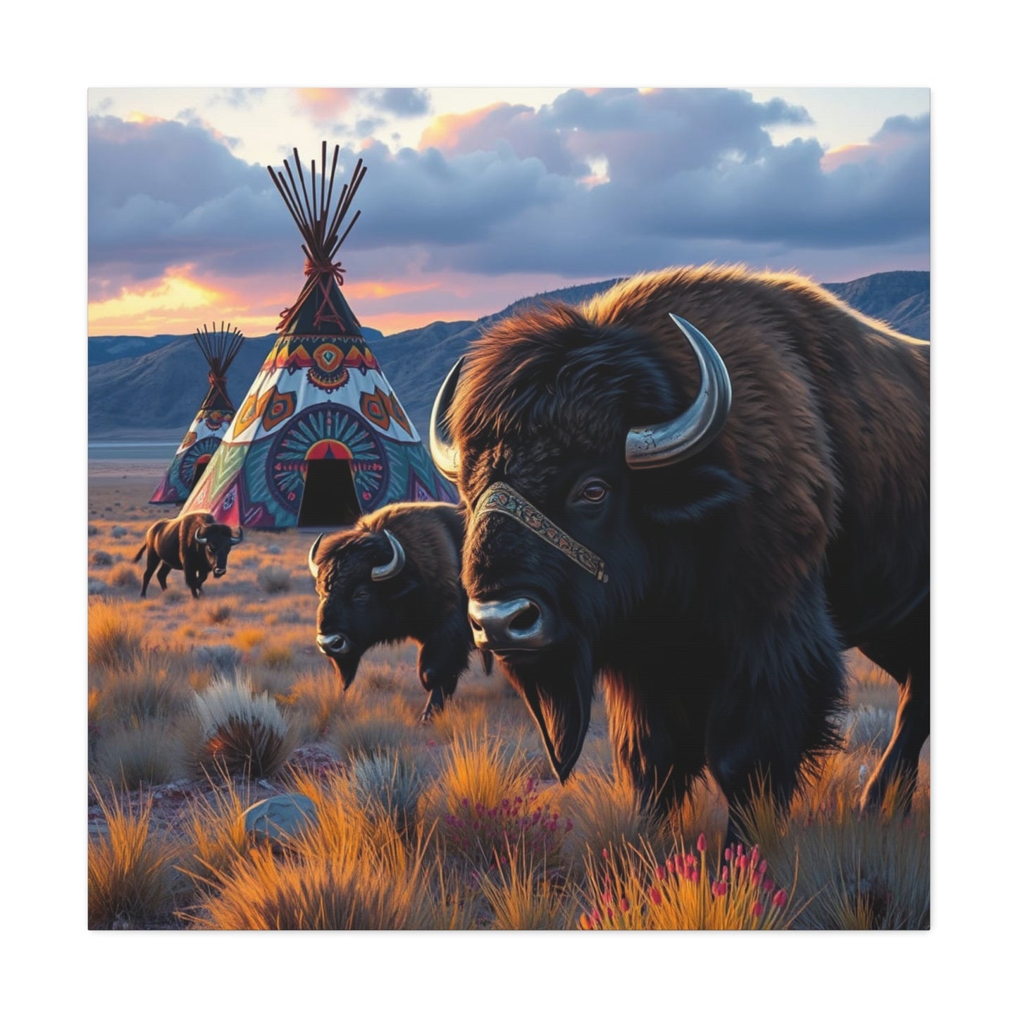 Canvas Print -Majestic Buffalo Wall Art