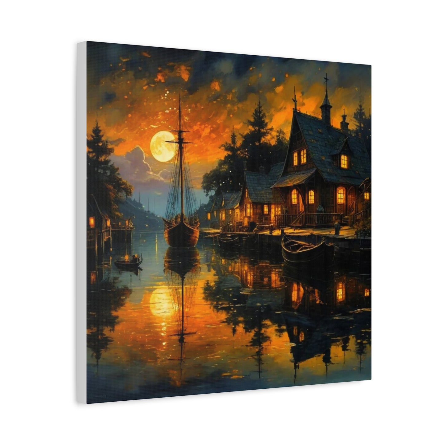 Wall Art - Harbor Glow Matte Canvas