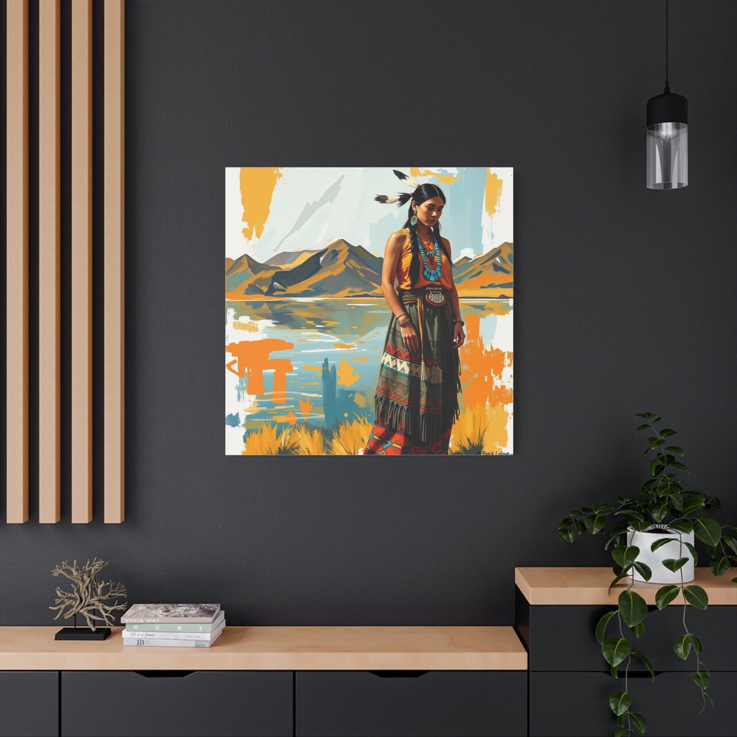 Canvas Print -Native American Woman Wall Art