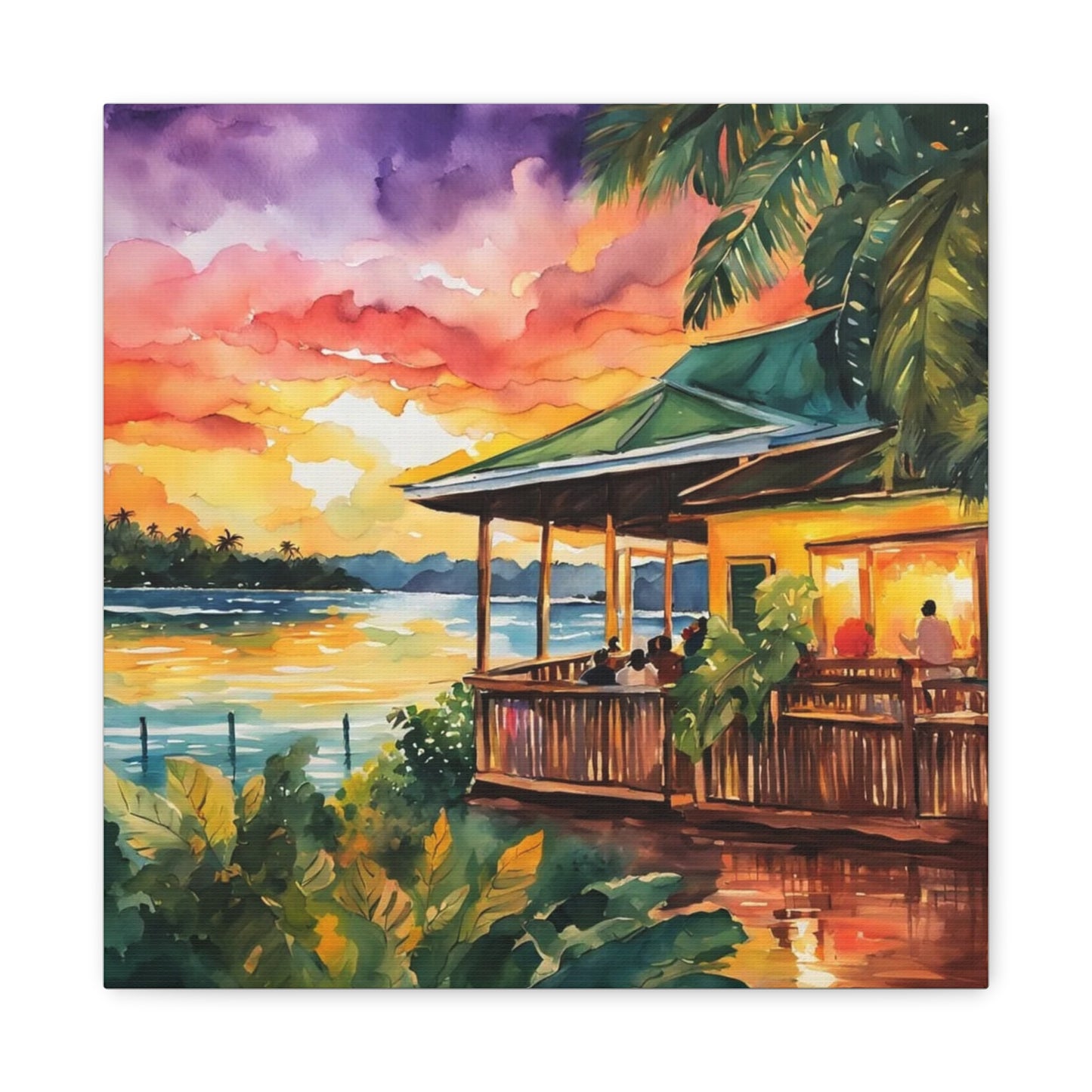 Beach Side Restaurant Abstract Art