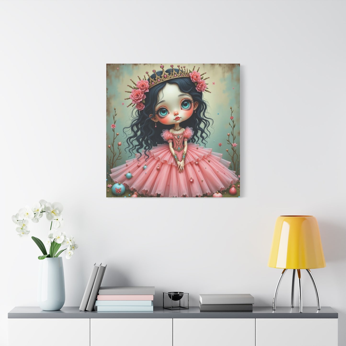 Girl in a Pink Dress Art