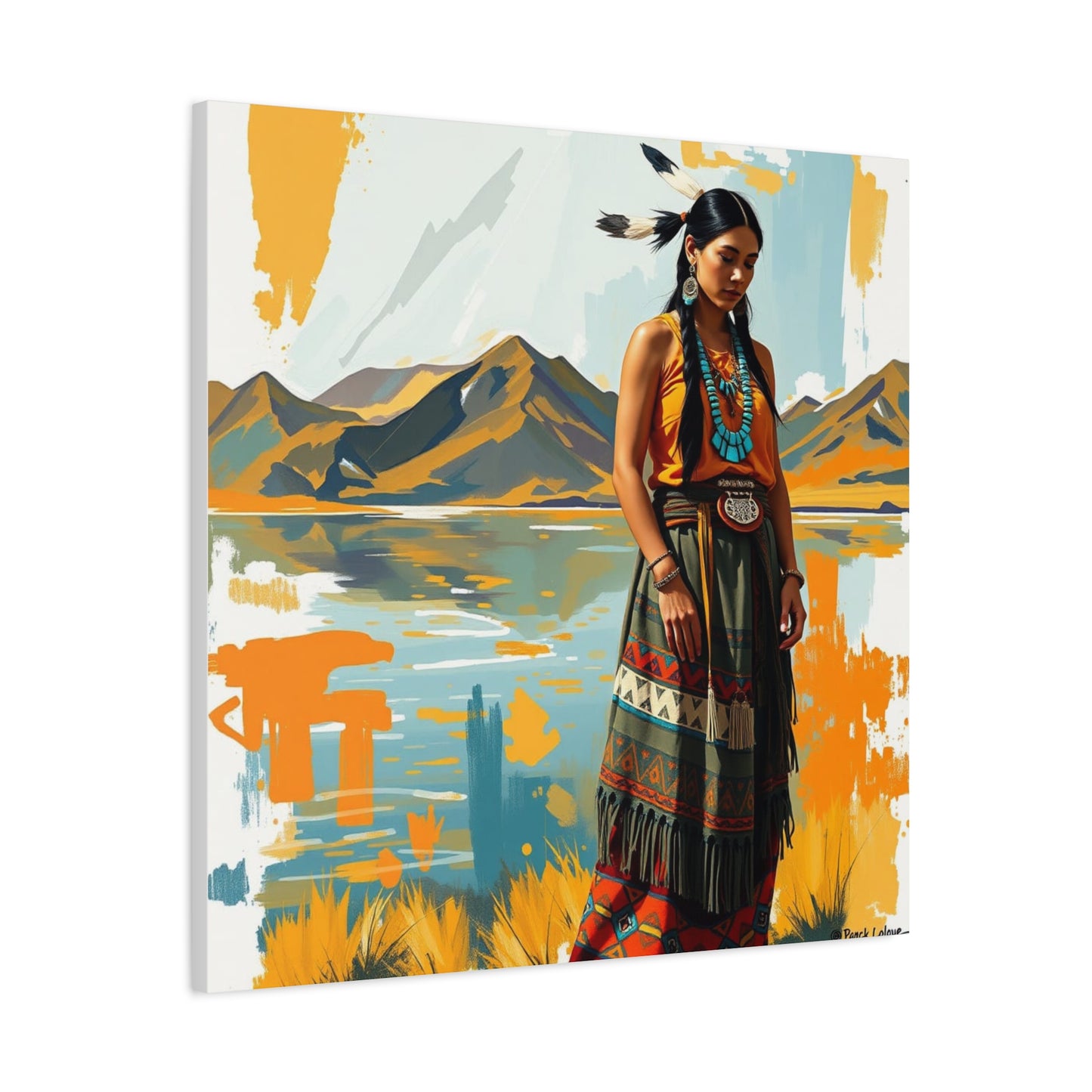 Canvas Print -Native American Woman Wall Art