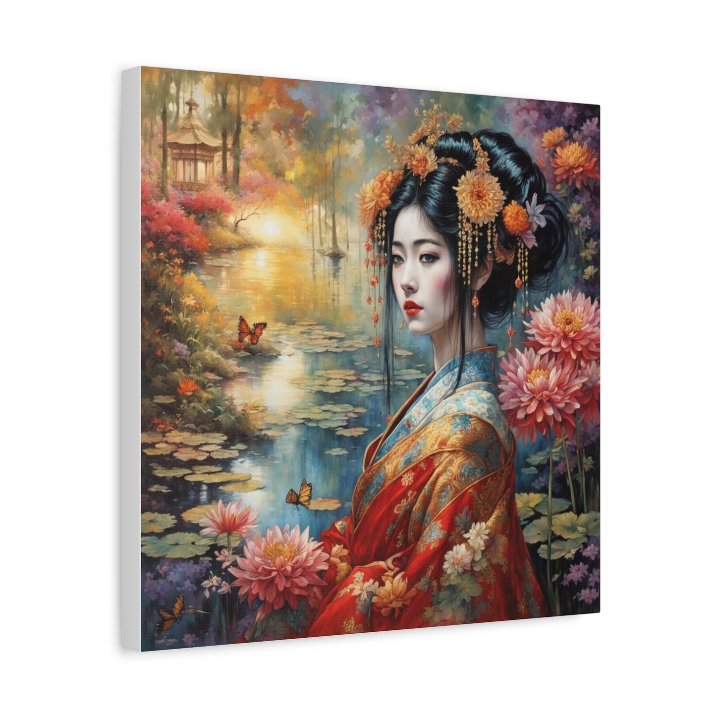 Beautiful Woman Asian Abstract Art