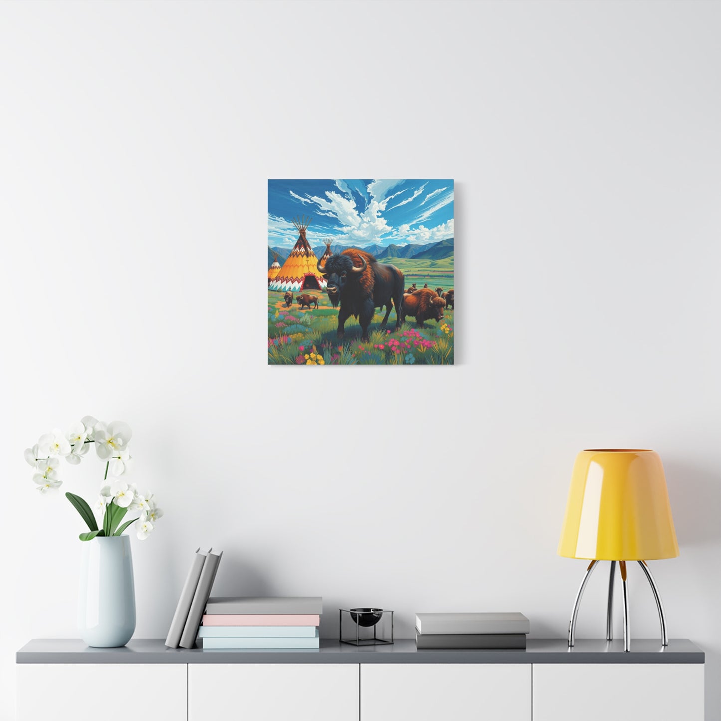 Canvas Print -Vibrant Buffalo Wall Art