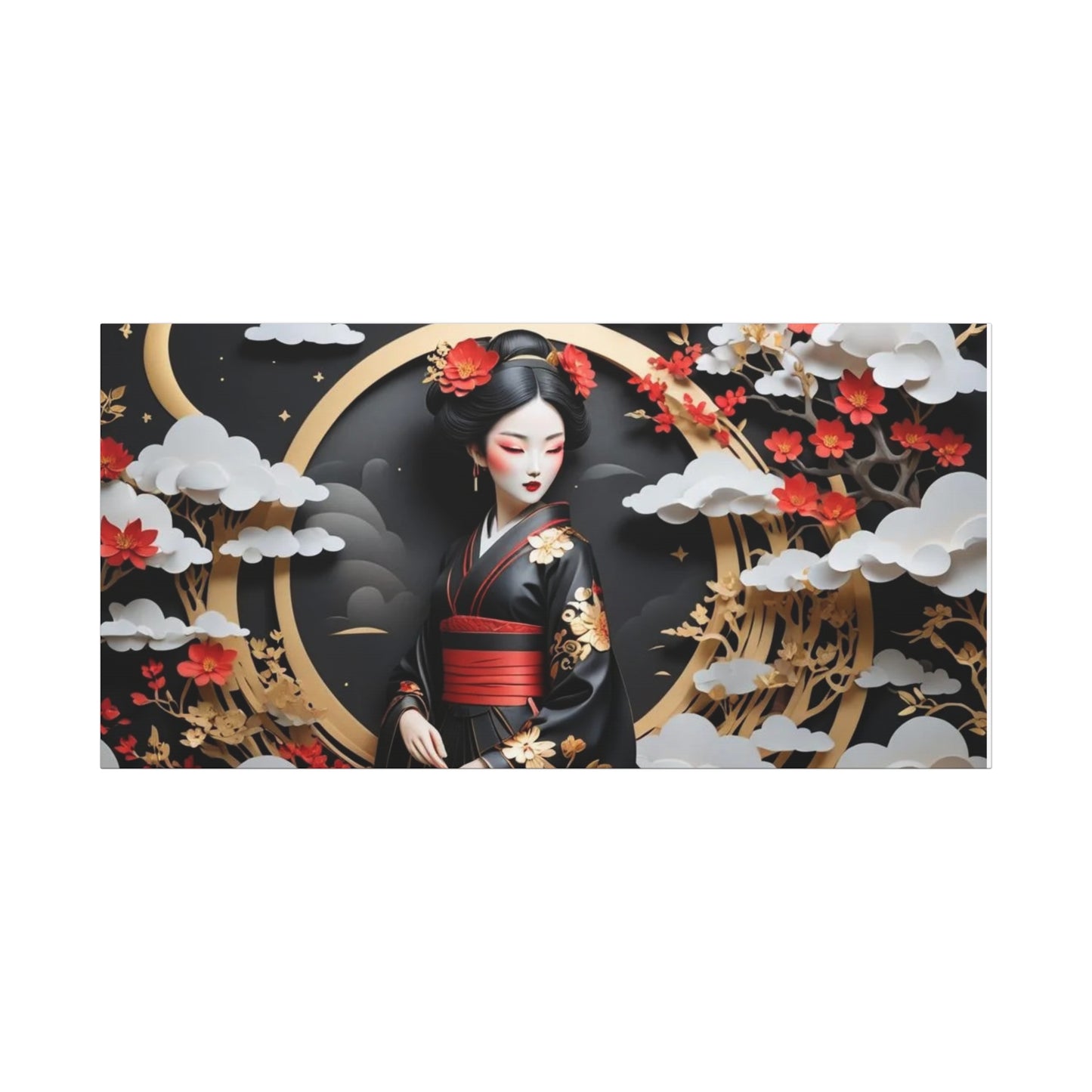 Geisha Asian Abstract Art