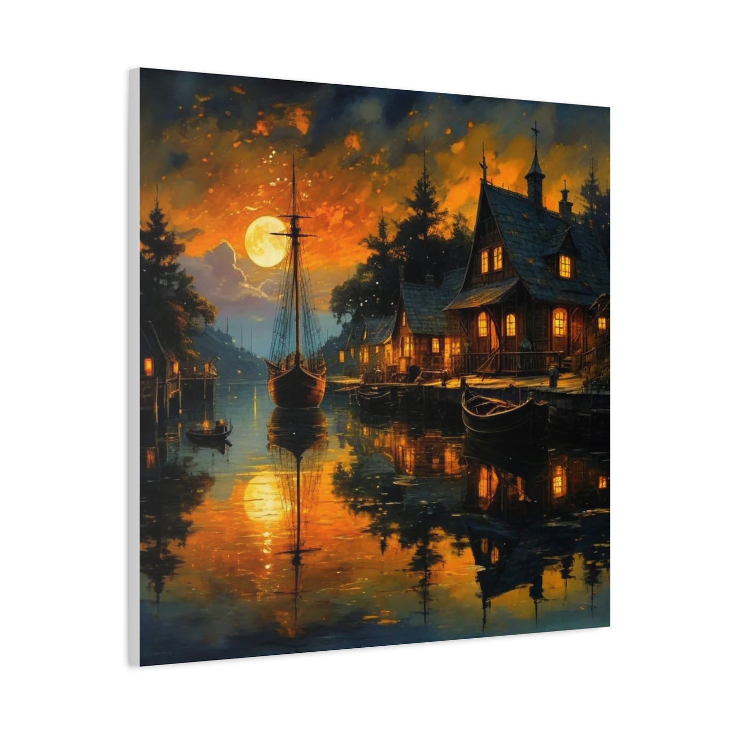 Wall Art - Harbor Glow Matte Canvas
