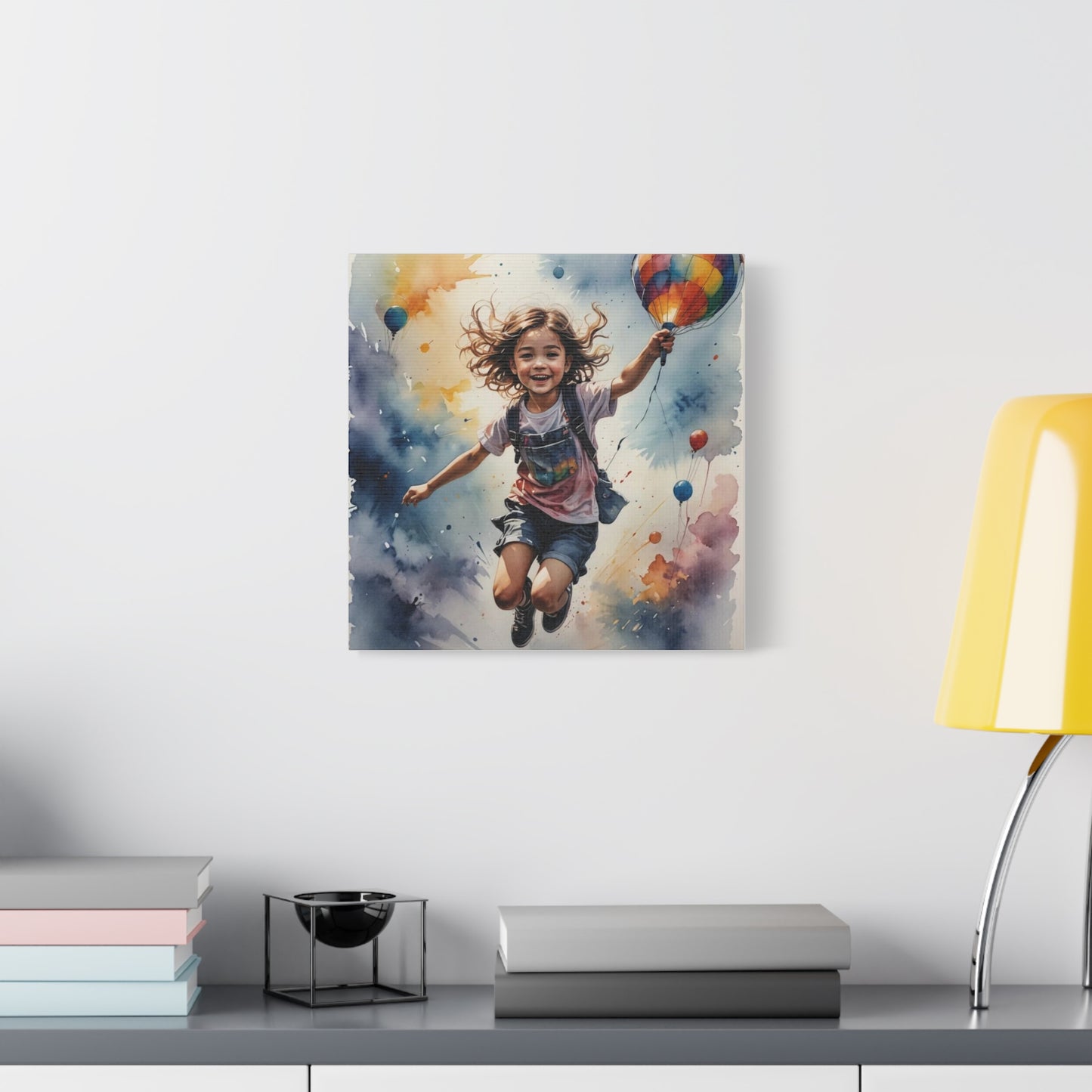 Little Boy with a Balloon Canvas Art - Children's Room Art