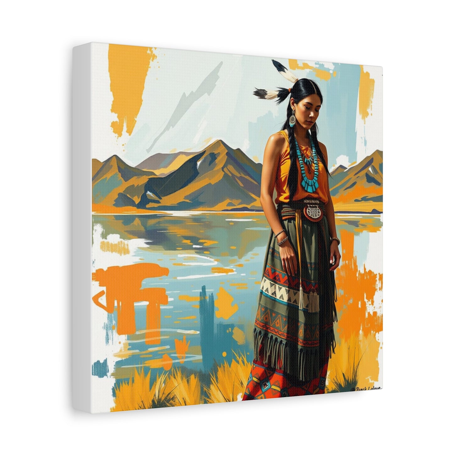 Canvas Print -Native American Woman Wall Art