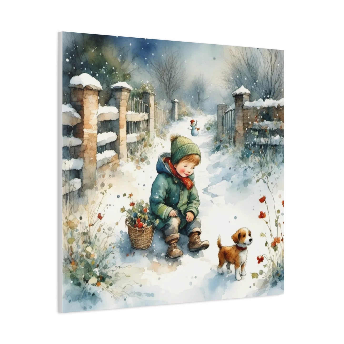 A Boy and His Puppy Art