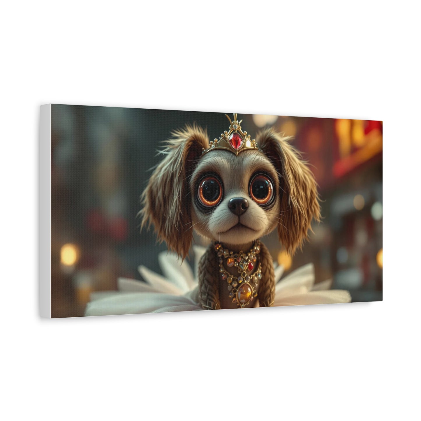 Cute Dog in White Tutu Art