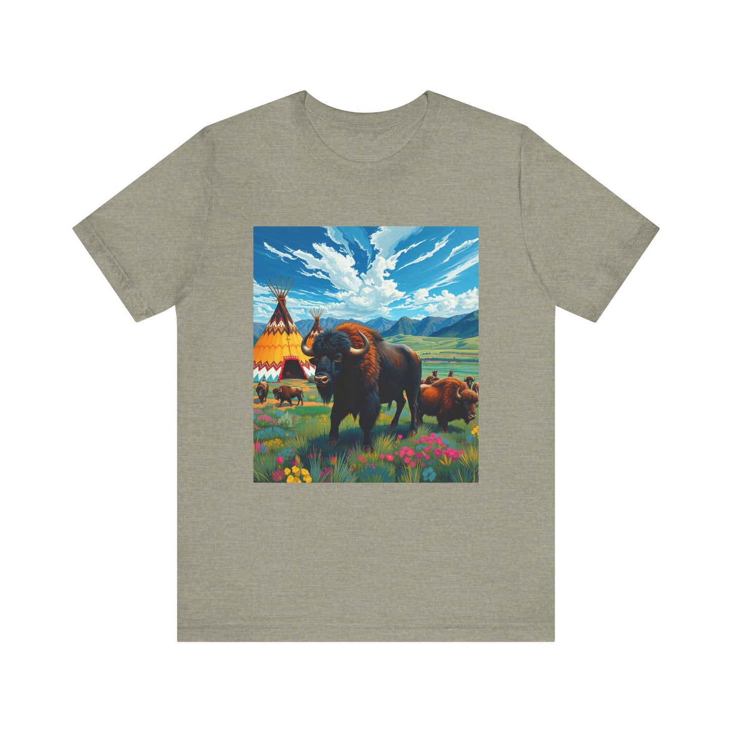 Southwest Abstract Buffalo Tee Shirt
