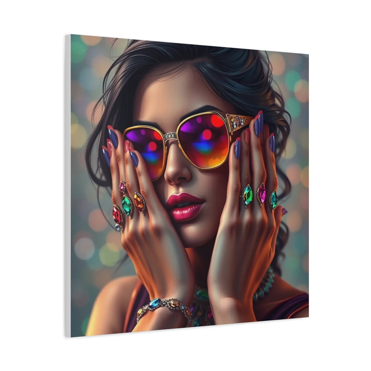 Lady in Jewels Abstract Art