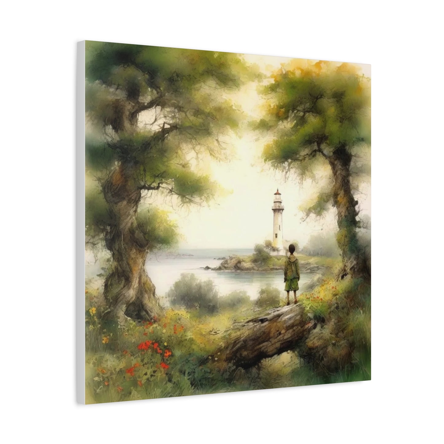 Boy and the Lighthouse Art