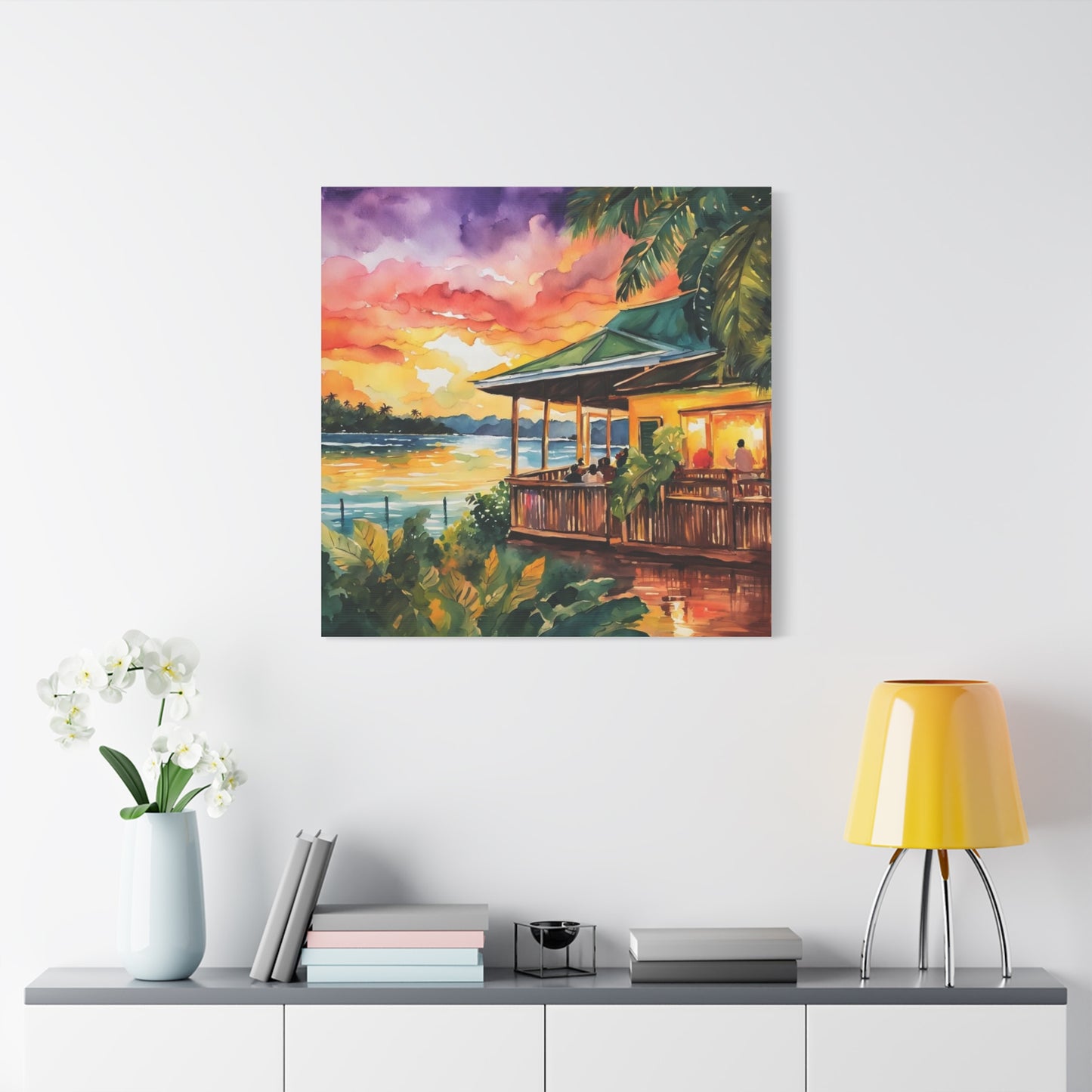 Beach Side Restaurant Abstract Art