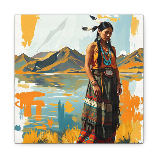 Canvas Print -Native American Woman Wall Art
