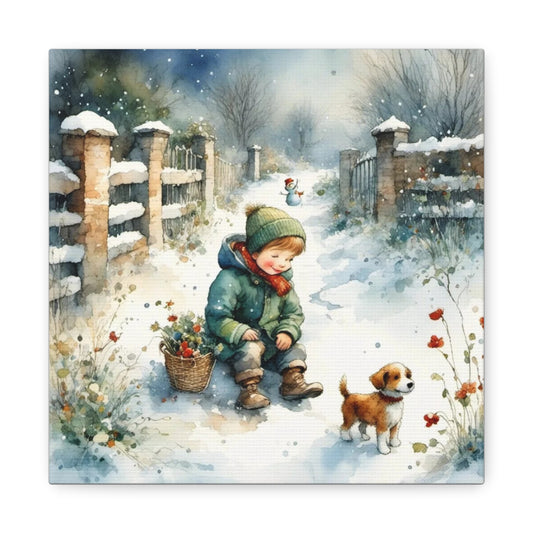 A Boy and His Puppy Art