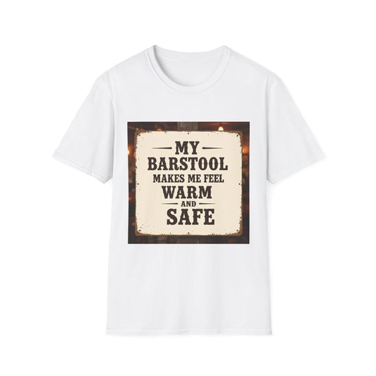My Barstool Makes Me Feel Warm and Safe Western Boho, Unisex T-Shirt,