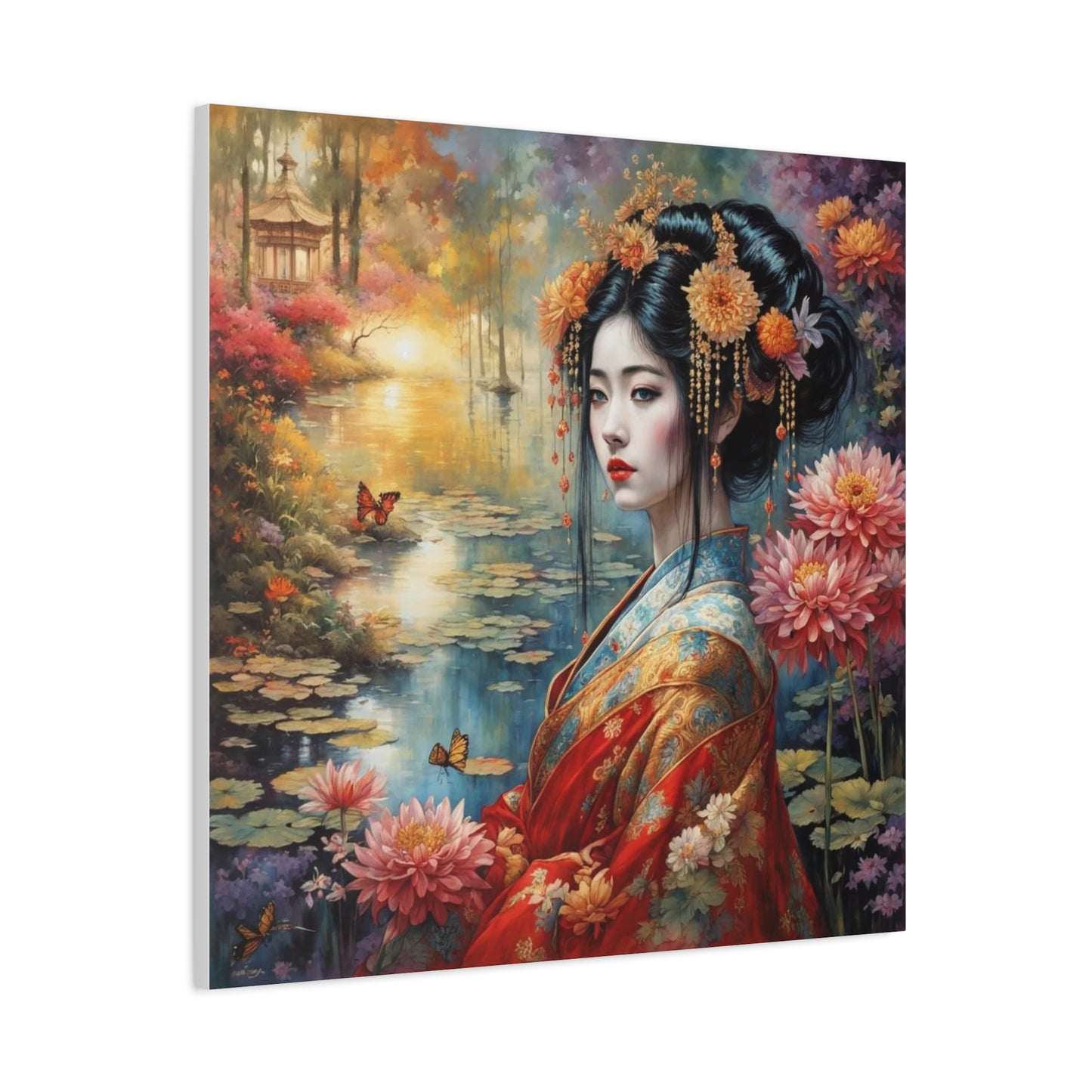 Beautiful Woman Asian Abstract Art