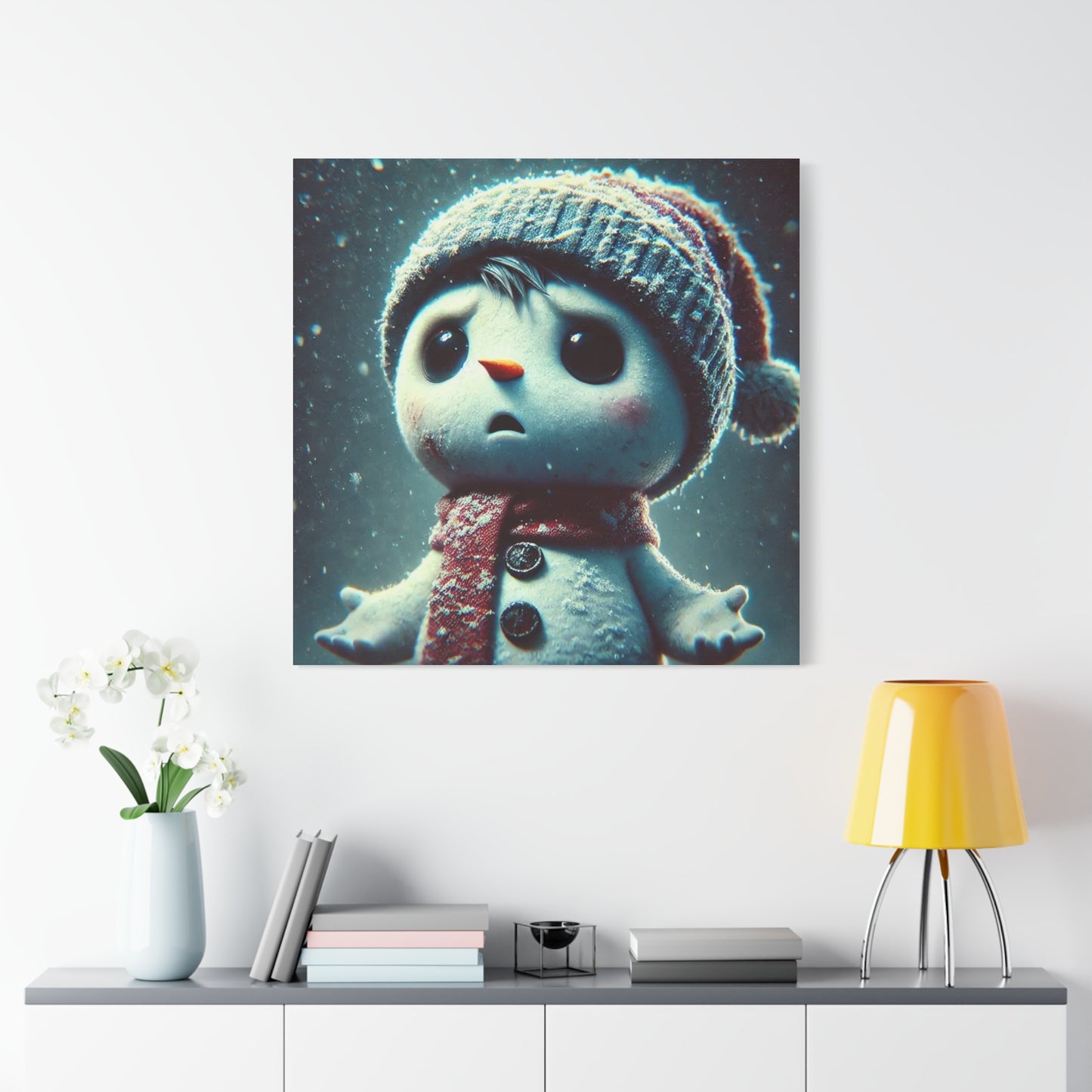 The Little Snowman Abstract Art